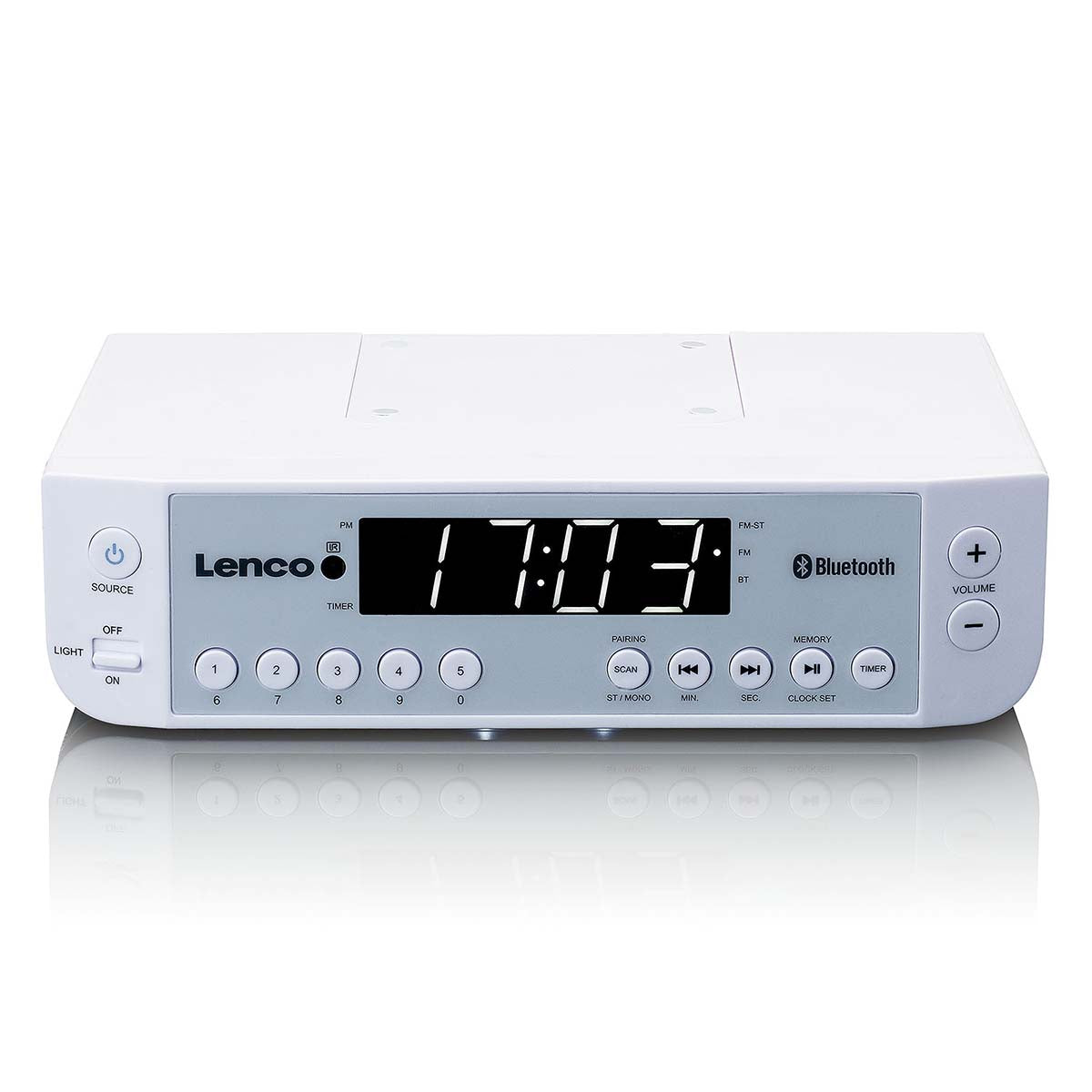 FM-Küchenradio mit Bluetooth®, LED-Beleuchtung und Zeitschaltuhr Weiß