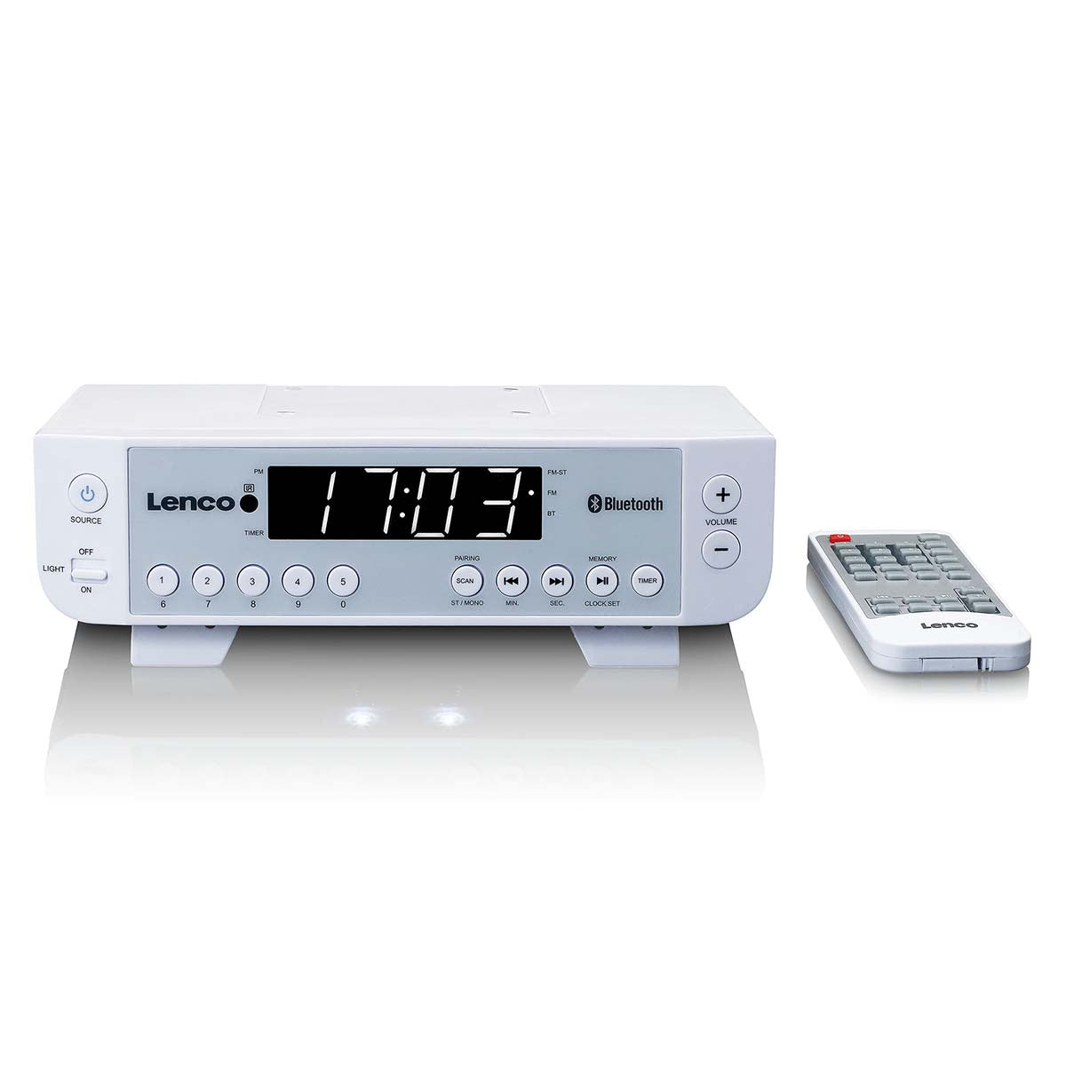 FM-Küchenradio mit Bluetooth®, LED-Beleuchtung und Zeitschaltuhr Weiß