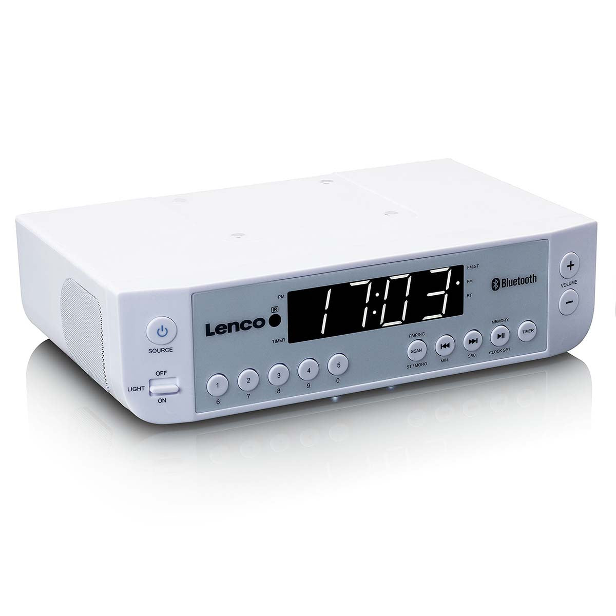FM-Küchenradio mit Bluetooth®, LED-Beleuchtung und Zeitschaltuhr Weiß