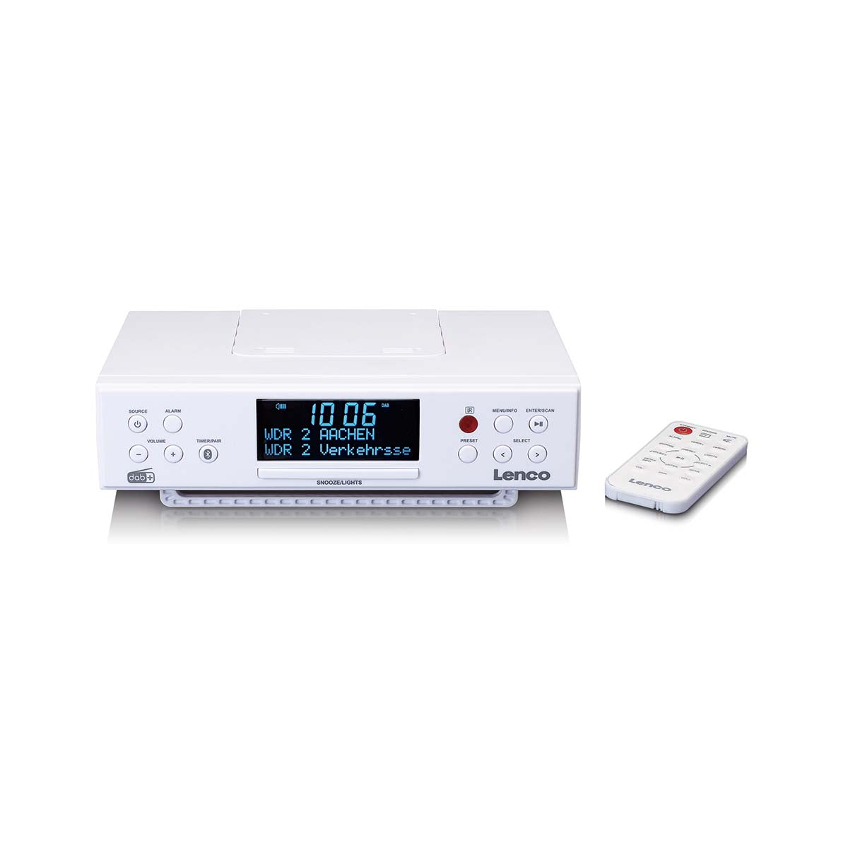 DAB+/FM-Küchenradio mit Bluetooth®, LED-Beleuchtung und Zeitschaltuhr Weiß