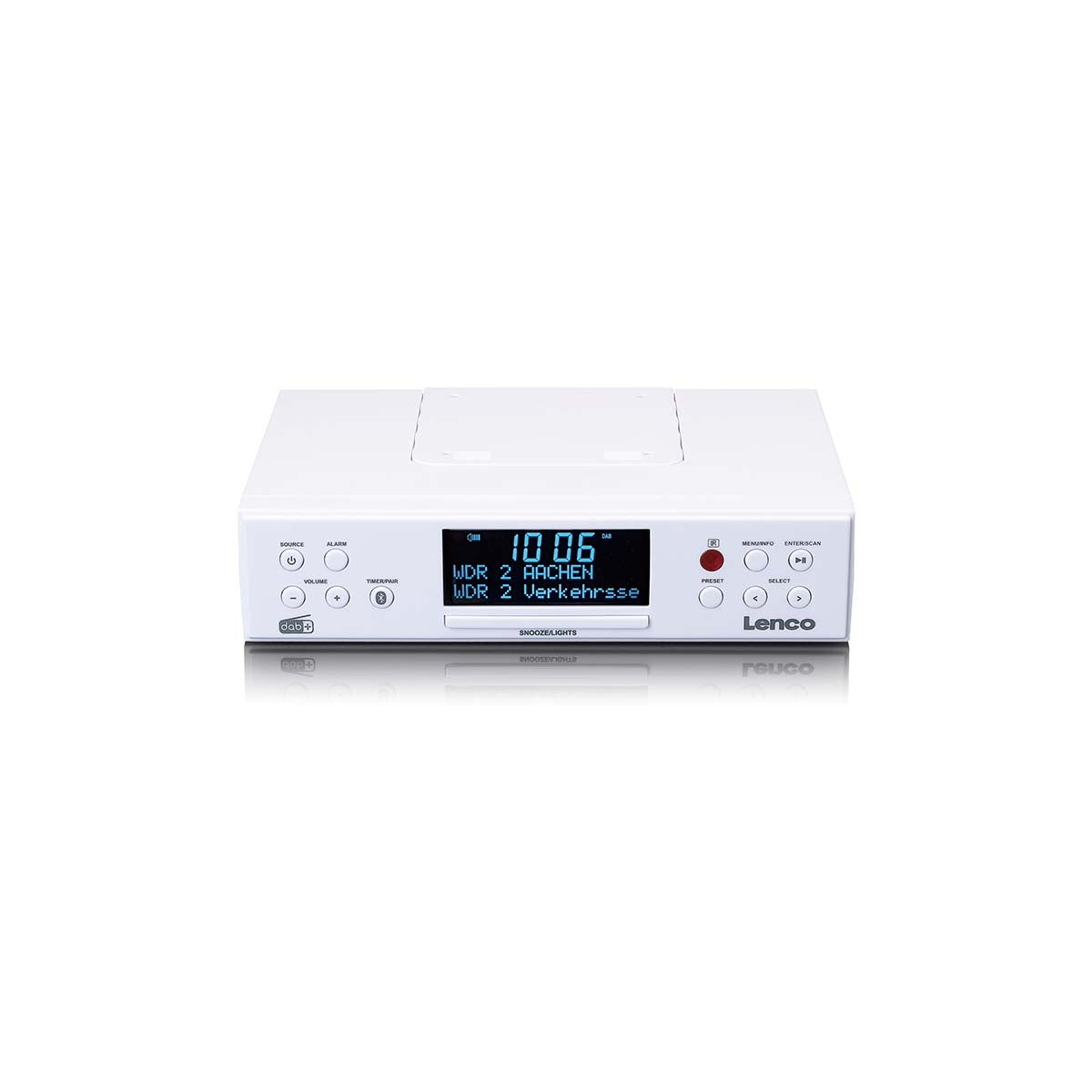 DAB+/FM-Küchenradio mit Bluetooth®, LED-Beleuchtung und Zeitschaltuhr Weiß