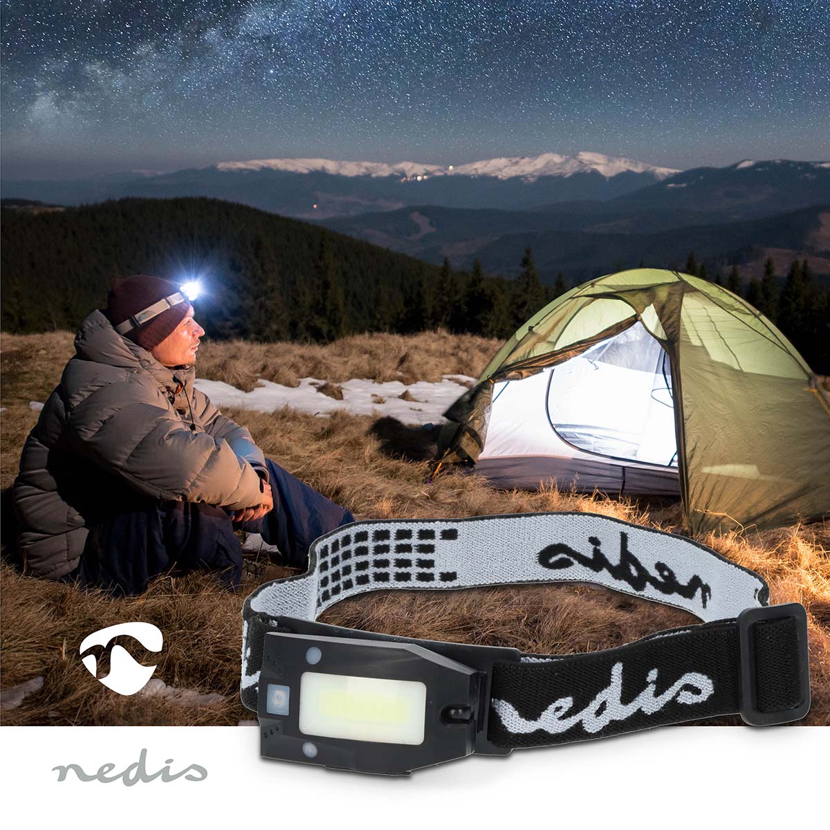 LED stirnlampe | Batteriebetrieben / Stromversorgung über USB | 3.7 V DC | Batterien enthalten | Wiederaufladbar | Nennlichtstrom: 180 lm | Lichtbereich: 20 m