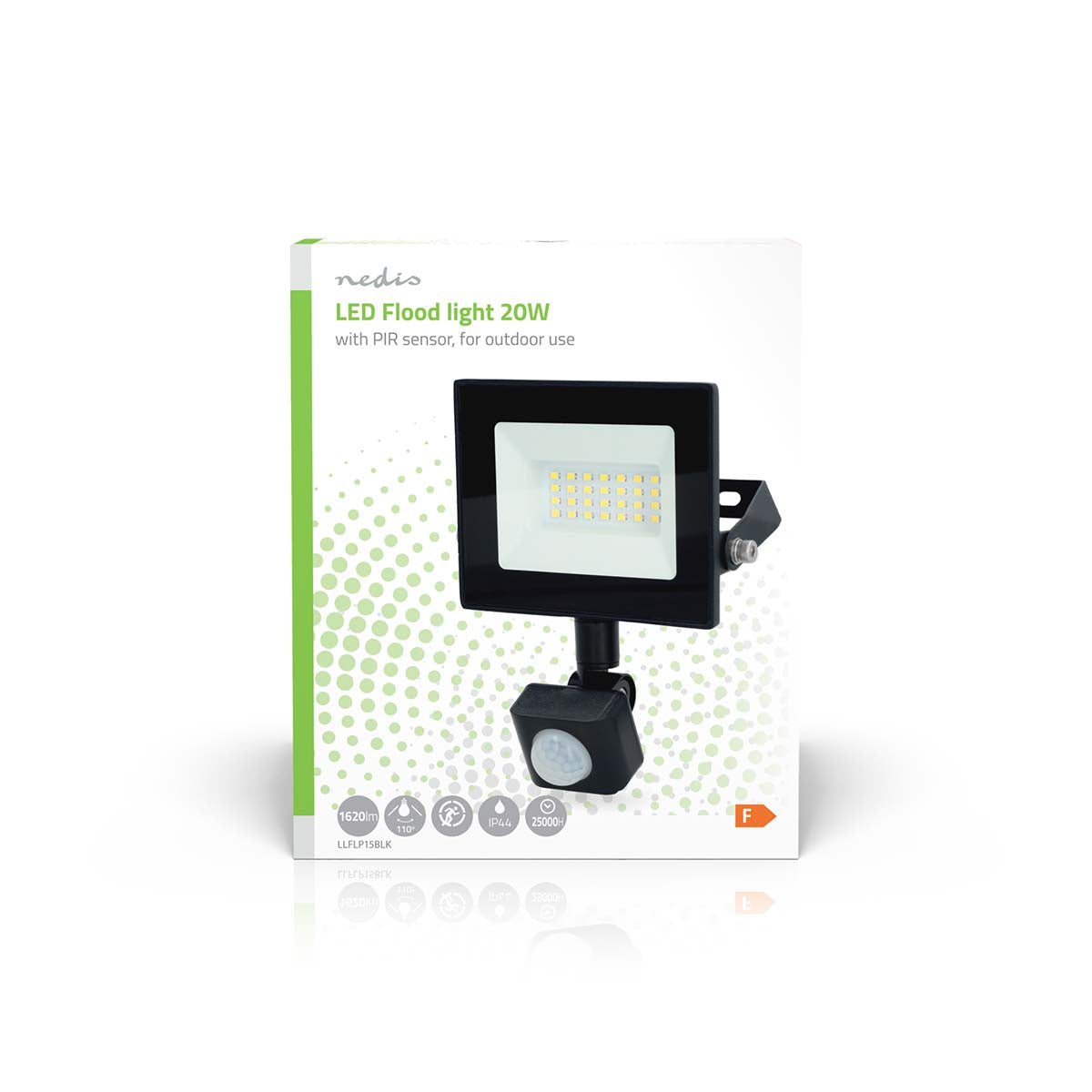 LED-Flutlicht | 4000 K | Nennlichtstrom: 1620 lm | IP44 | 1.00 m | Energieklasse: F | 220 - 240 V AC 50/60 Hz | 20 W