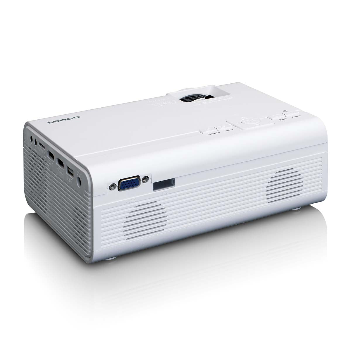 LCD-Projektor mit hoher Auflösung, unterstützt Full HD 1080P Inhalte Weiß