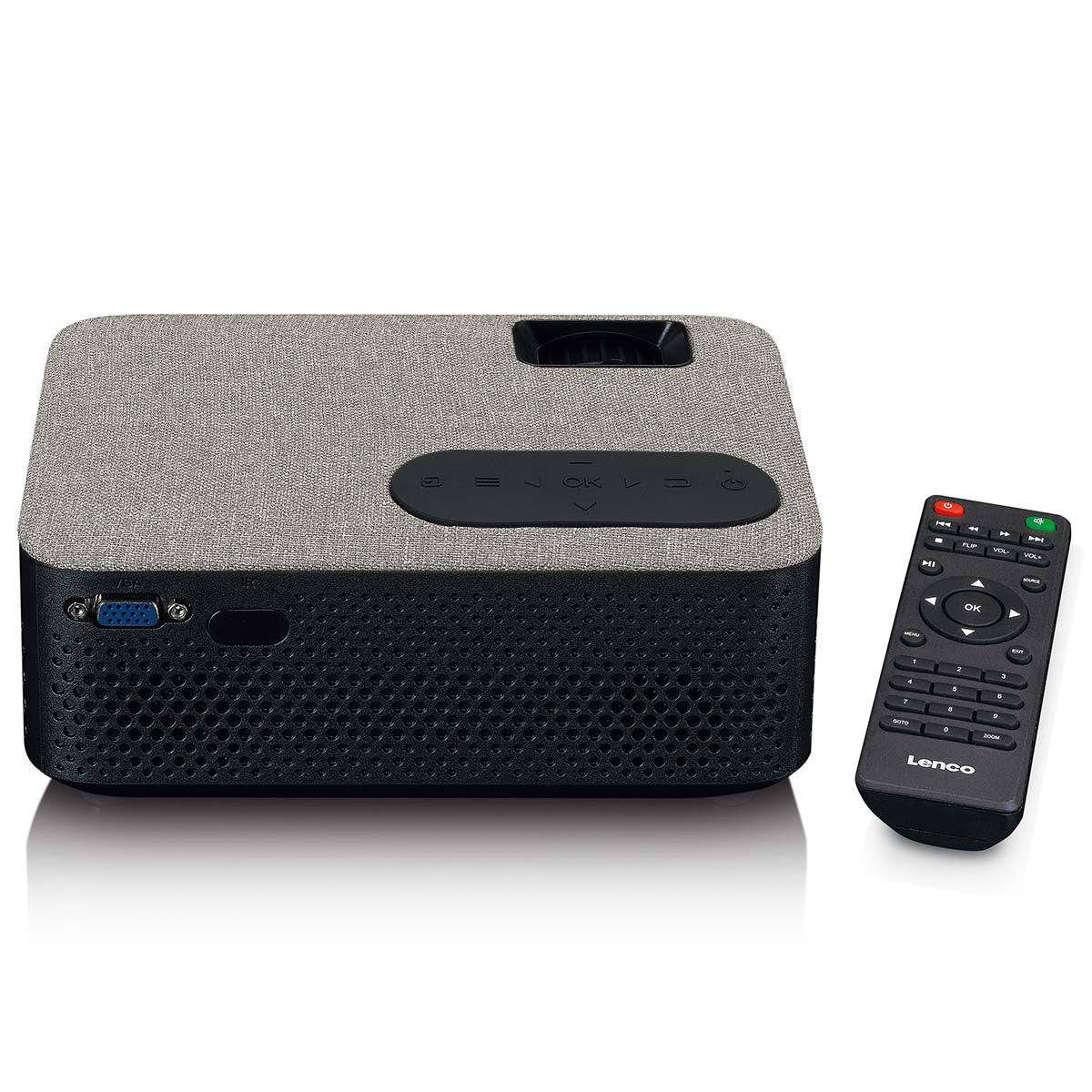 HD 720P LCD-Projektor mit Bluetooth Grau