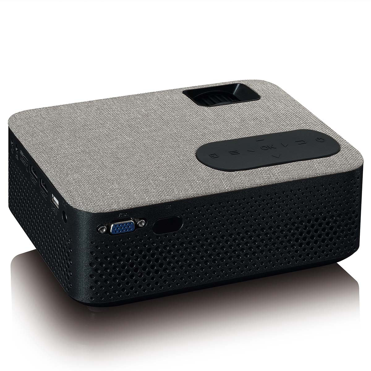 HD 720P LCD-Projektor mit Bluetooth Grau