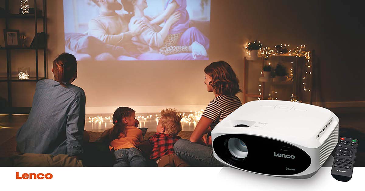 Full HD 1080P LCD-Projektor mit Bluetooth Weiß