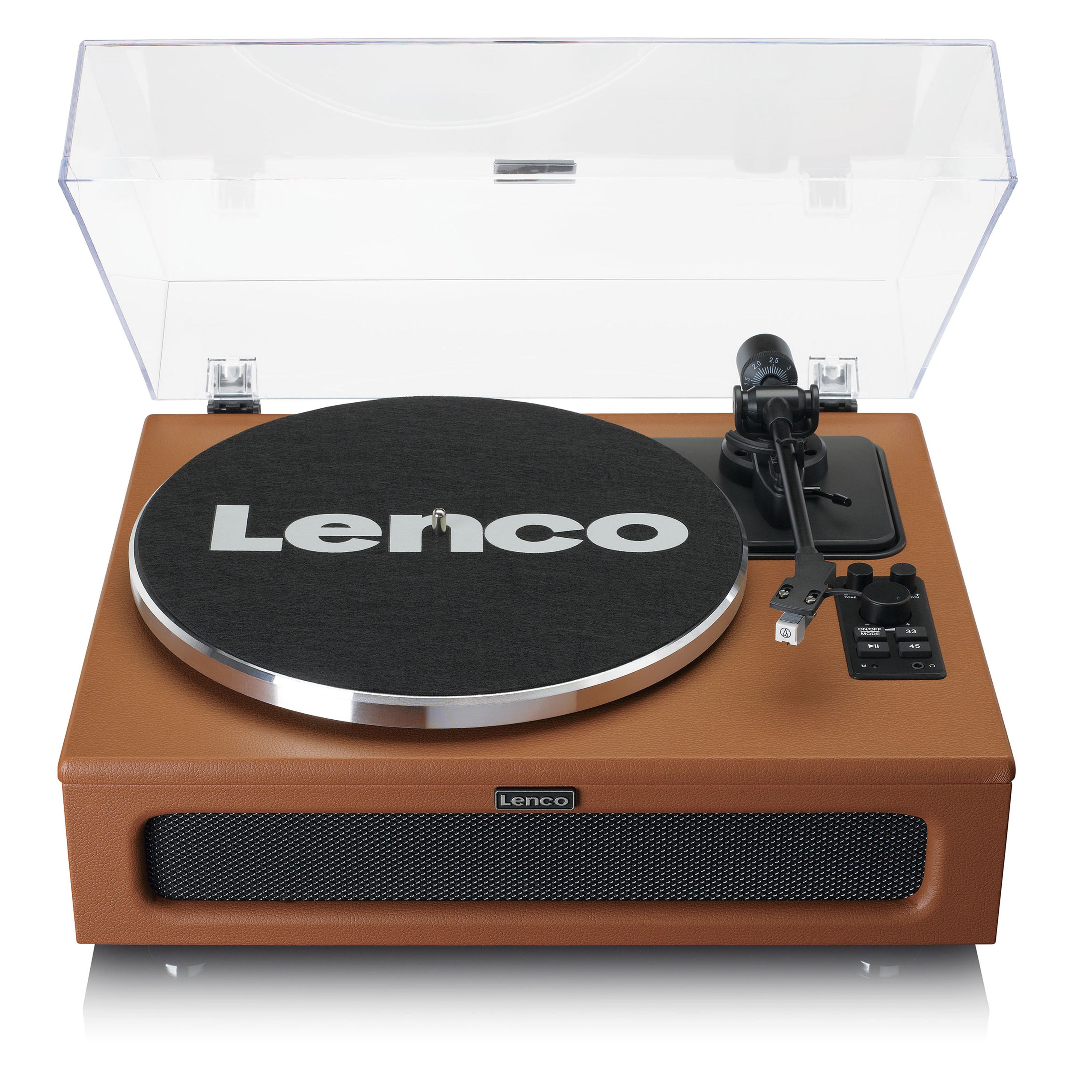 Plattenspieler mit Bluetooth MMC 4 Lautsprecher eingebaut Braun