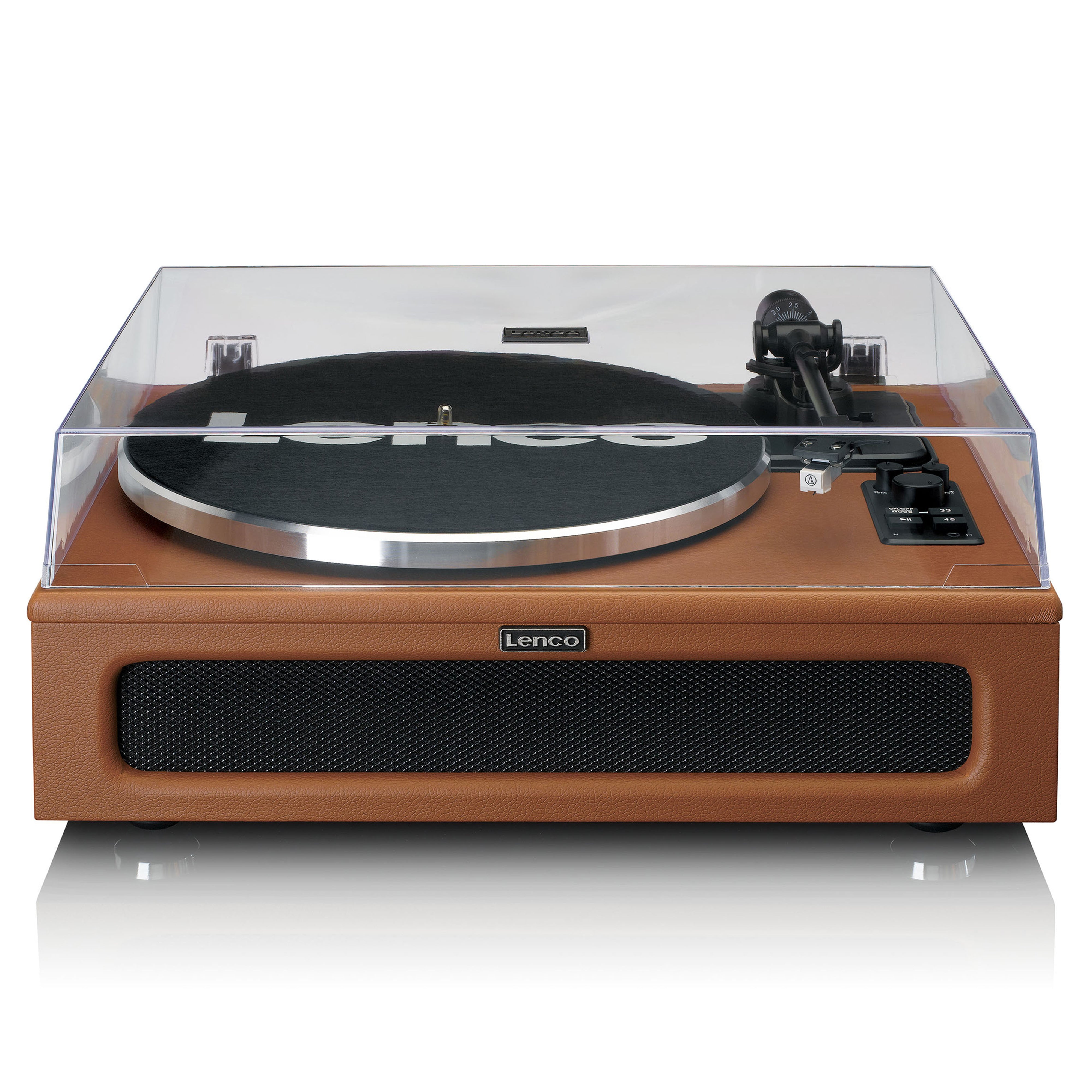 Plattenspieler mit Bluetooth MMC 4 Lautsprecher eingebaut Braun