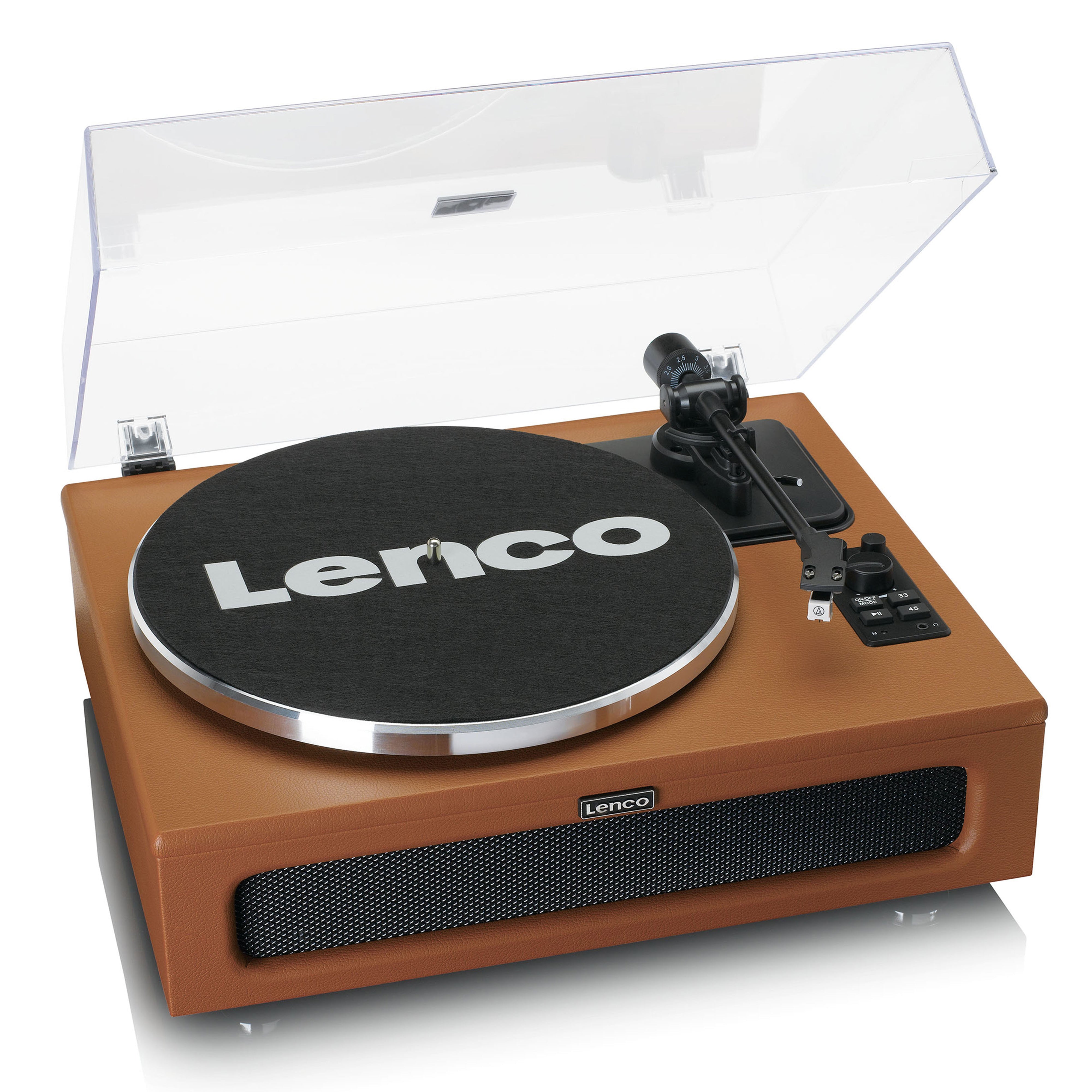 Plattenspieler mit Bluetooth MMC 4 Lautsprecher eingebaut Braun
