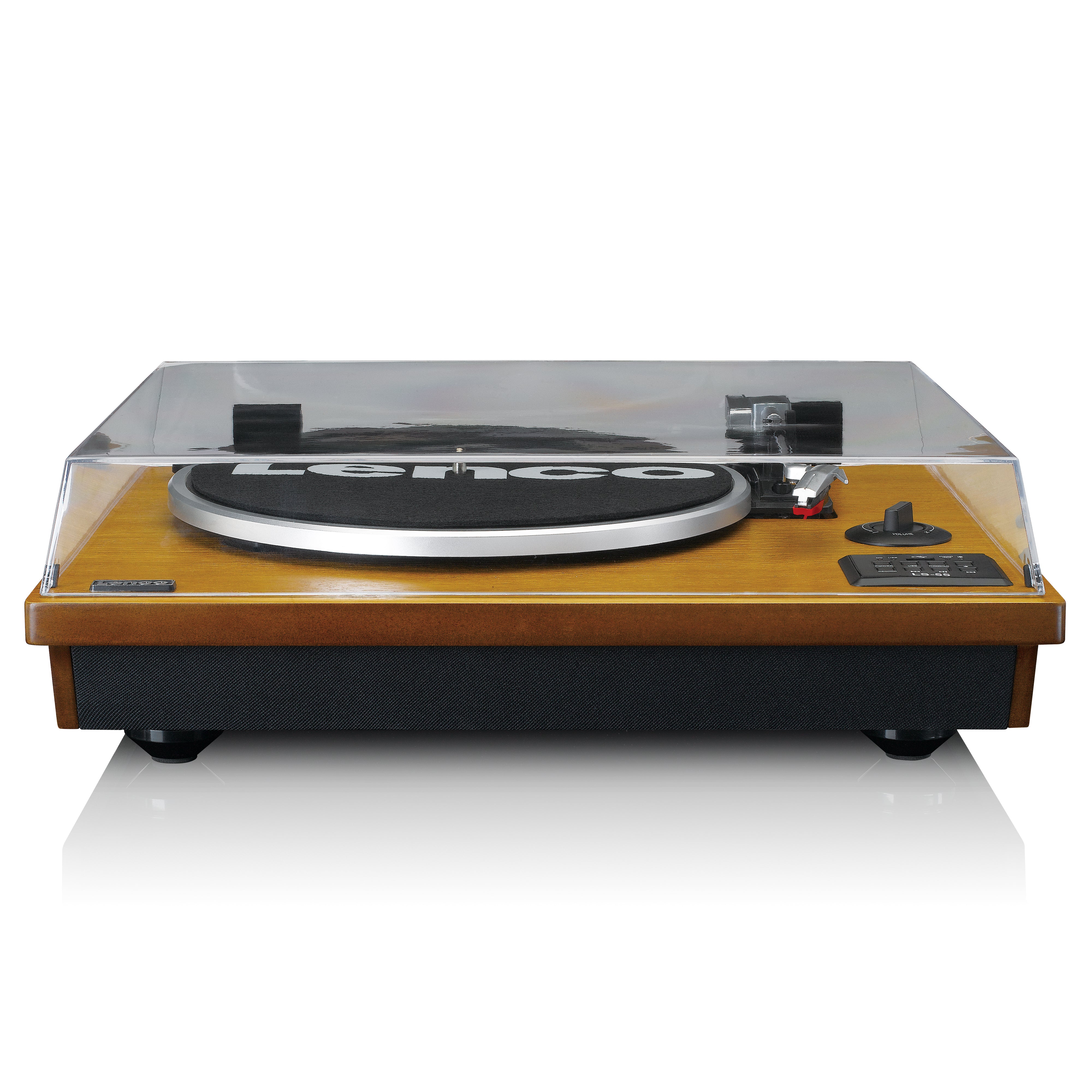 Plattenspieler mit Bluetooth®, USB-MP3-Encoder, Lautsprecher Holz