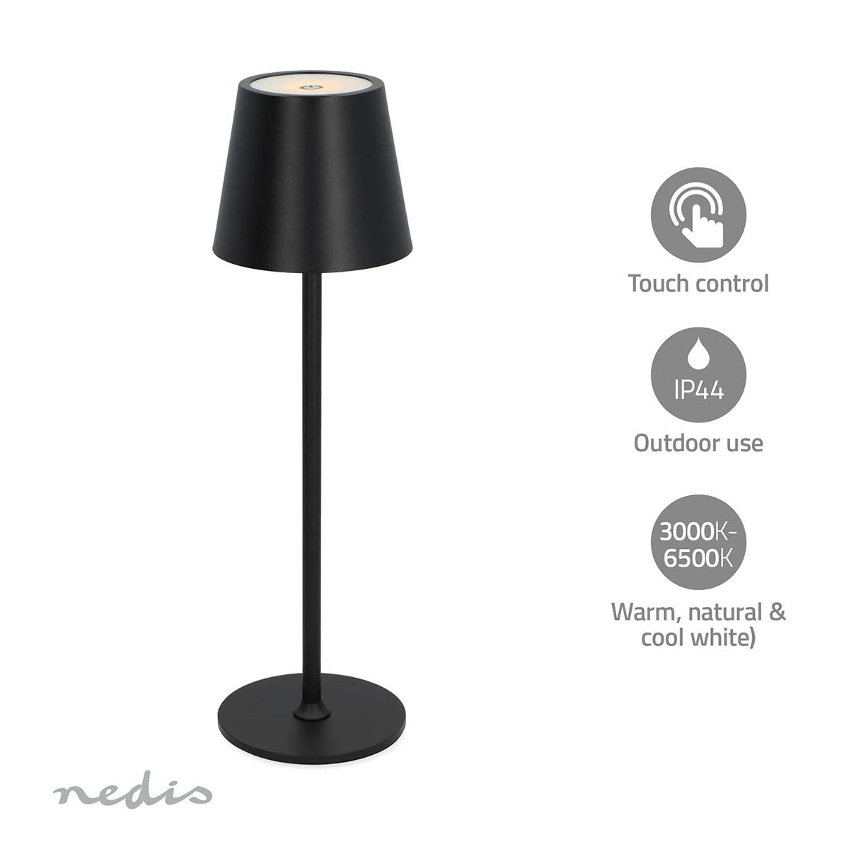 LED Tischleuchte | LED | 1.8 W | 150 lm | 3000 - 6000 K | Schwarz