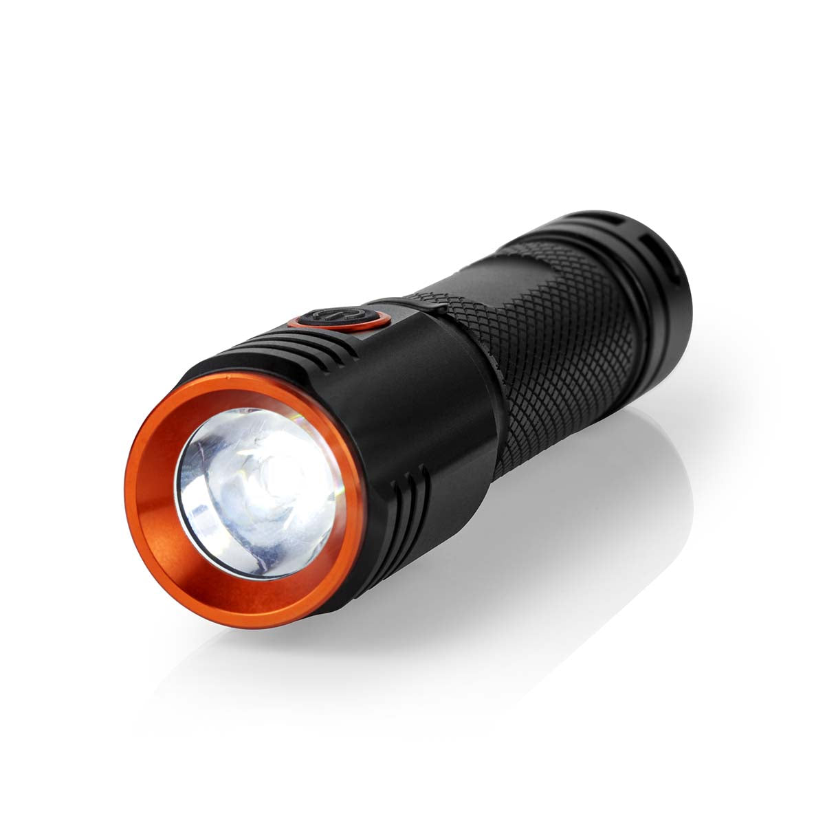 LED-Taschenlampe | Batteriebetrieben | 3.7 V DC | 20 W | N/A | Batterien enthalten | Wiederaufladbar | Nennlichtstrom: 2000 lm | Lichtbereich: 180 m | Strahlungswinkel: 10 °