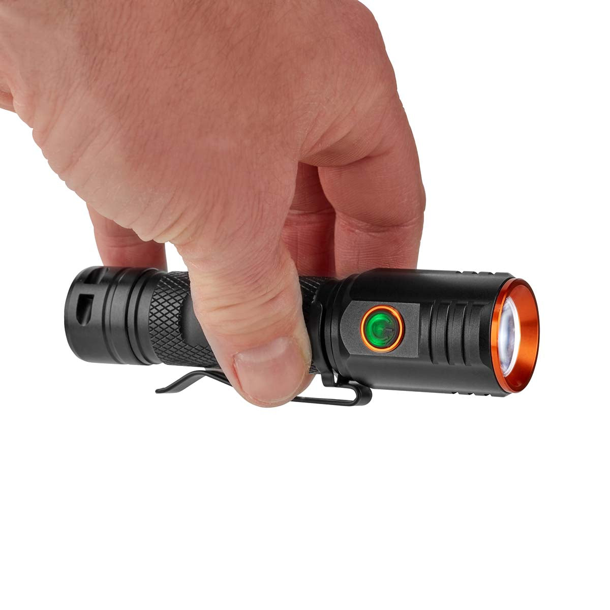LED-Taschenlampe | Batteriebetrieben | 3.7 V DC | 20 W | N/A | Batterien enthalten | Wiederaufladbar | Nennlichtstrom: 2000 lm | Lichtbereich: 180 m | Strahlungswinkel: 10 °