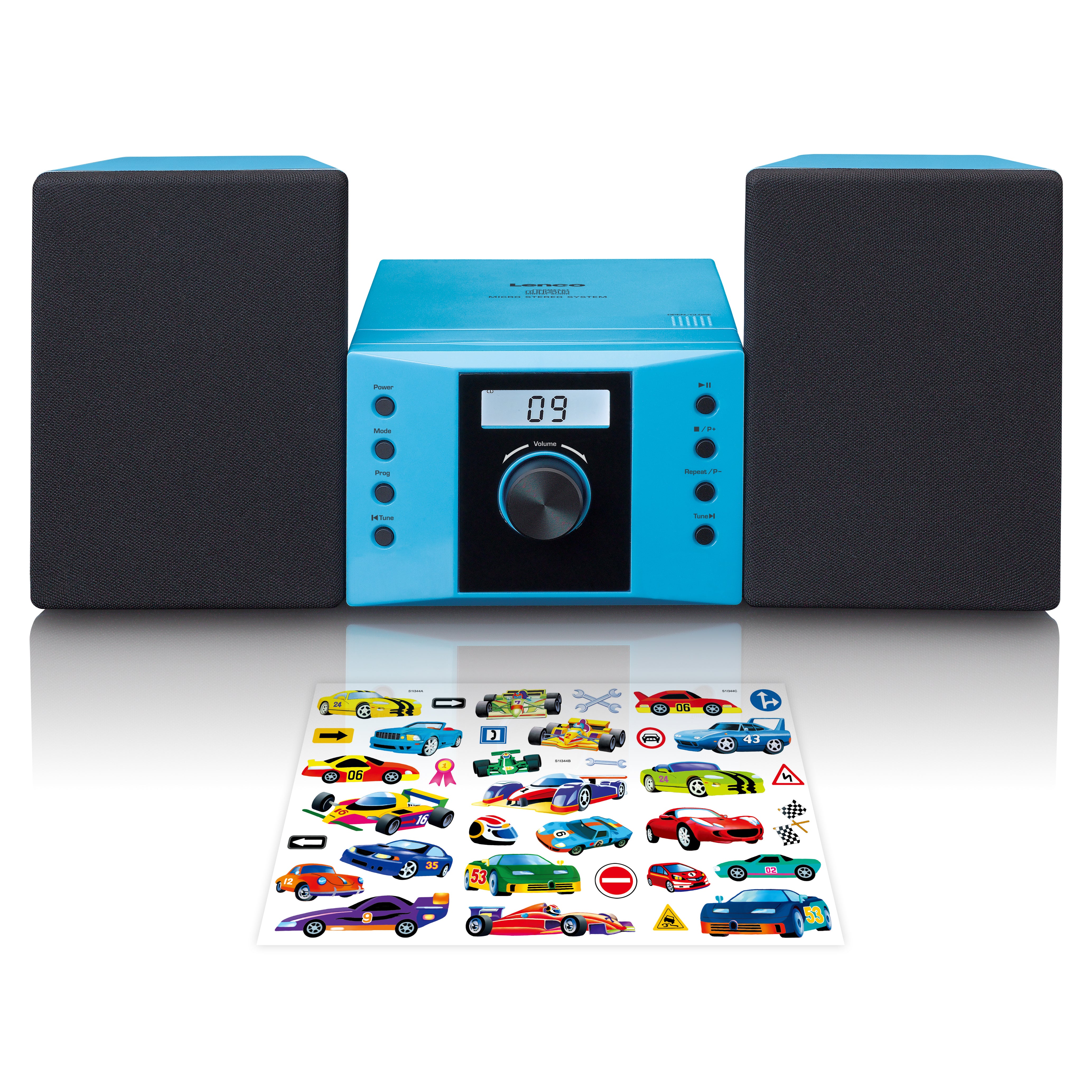 Stereoanlage mit FM-Radio und CD-Player Blau