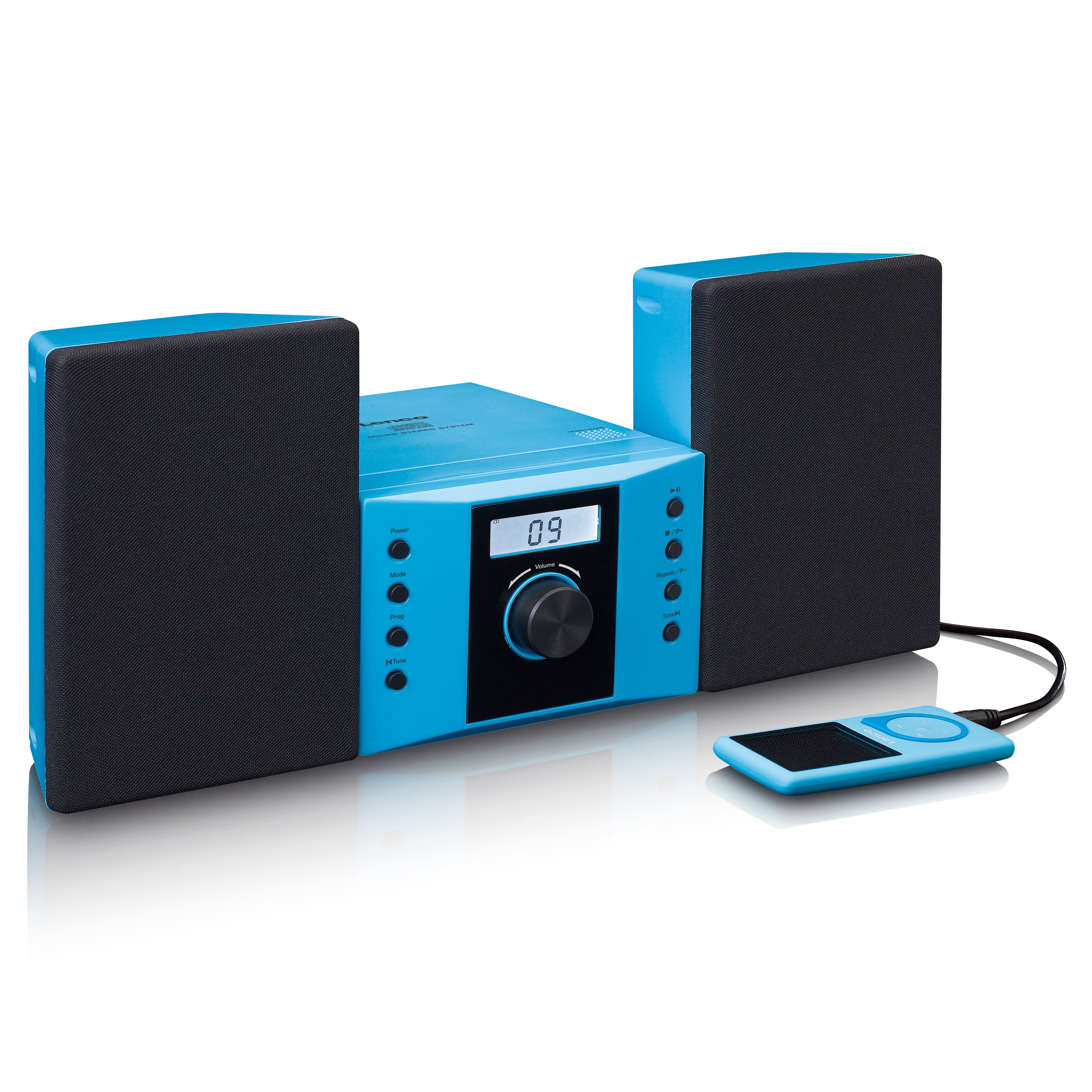 Stereoanlage mit FM-Radio und CD-Player Blau