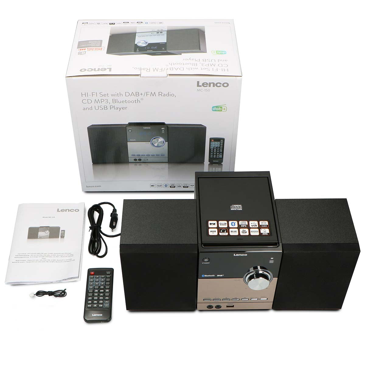 Micro-Set mit DAB+/FM/CD/Bluetooth® & USB-Player - Schwarz