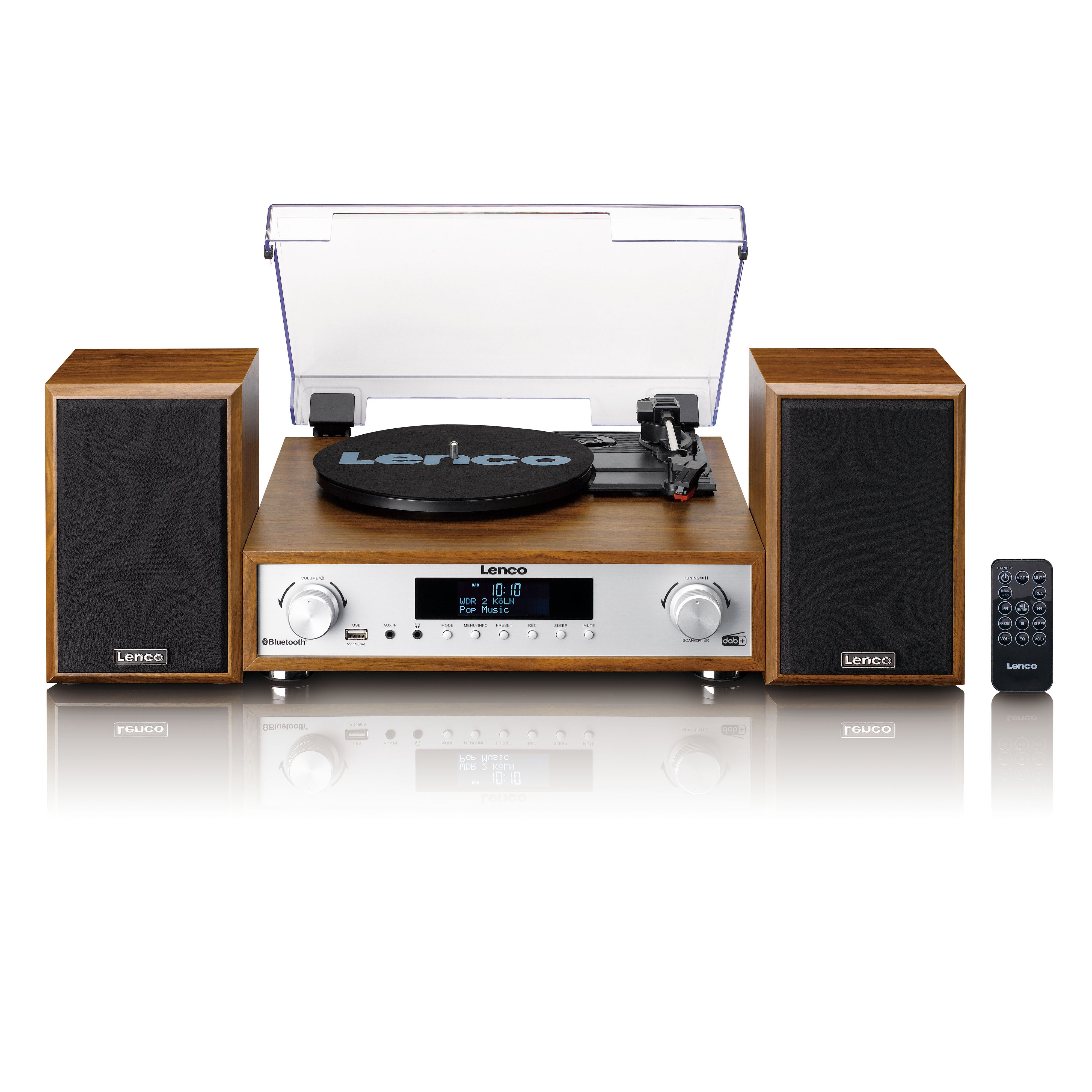 HiFi-Stereoanlage mit Plattenspieler, DAB+/FM-Radio und Bluetooth® Wood