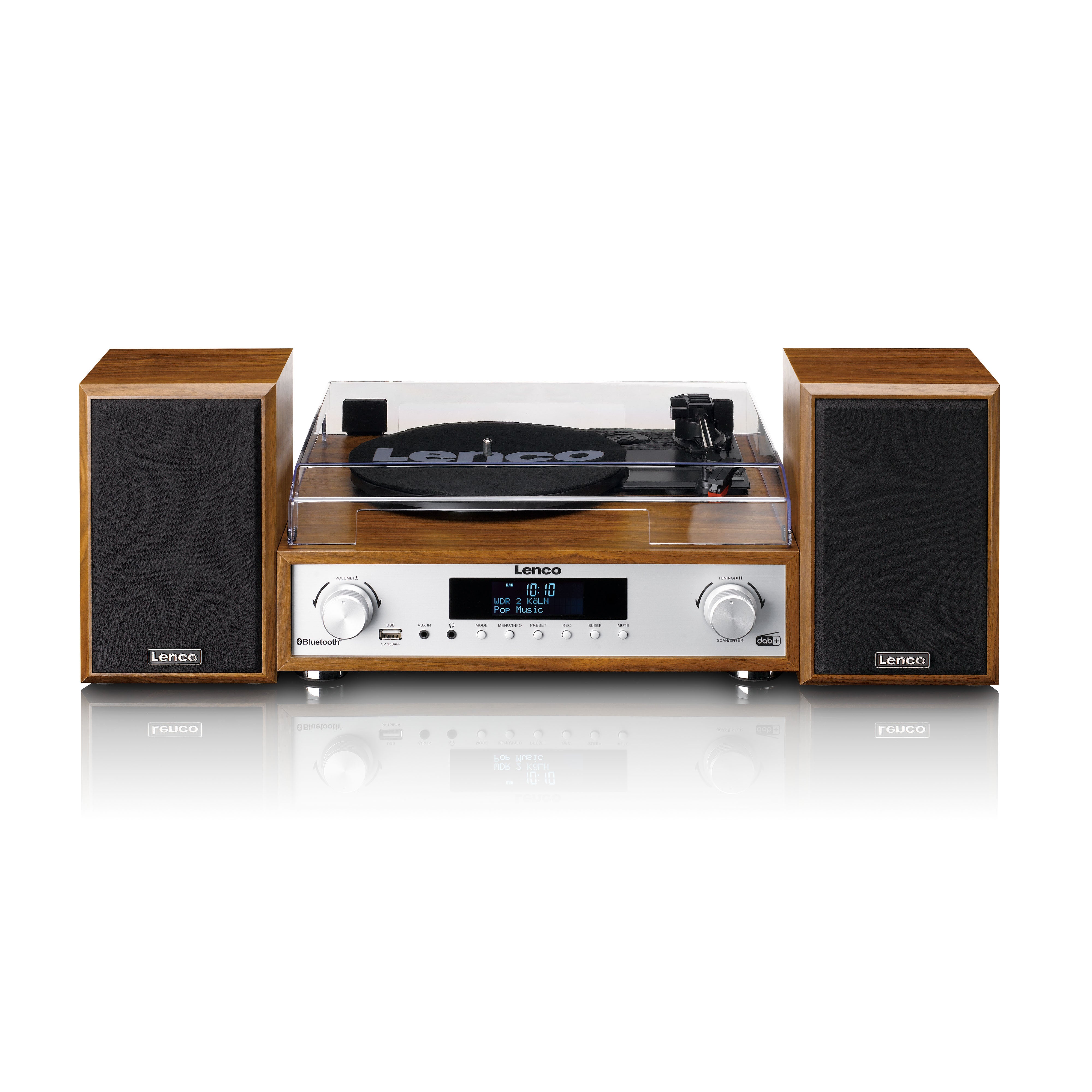 HiFi-Stereoanlage mit Plattenspieler, DAB+/FM-Radio und Bluetooth® Wood
