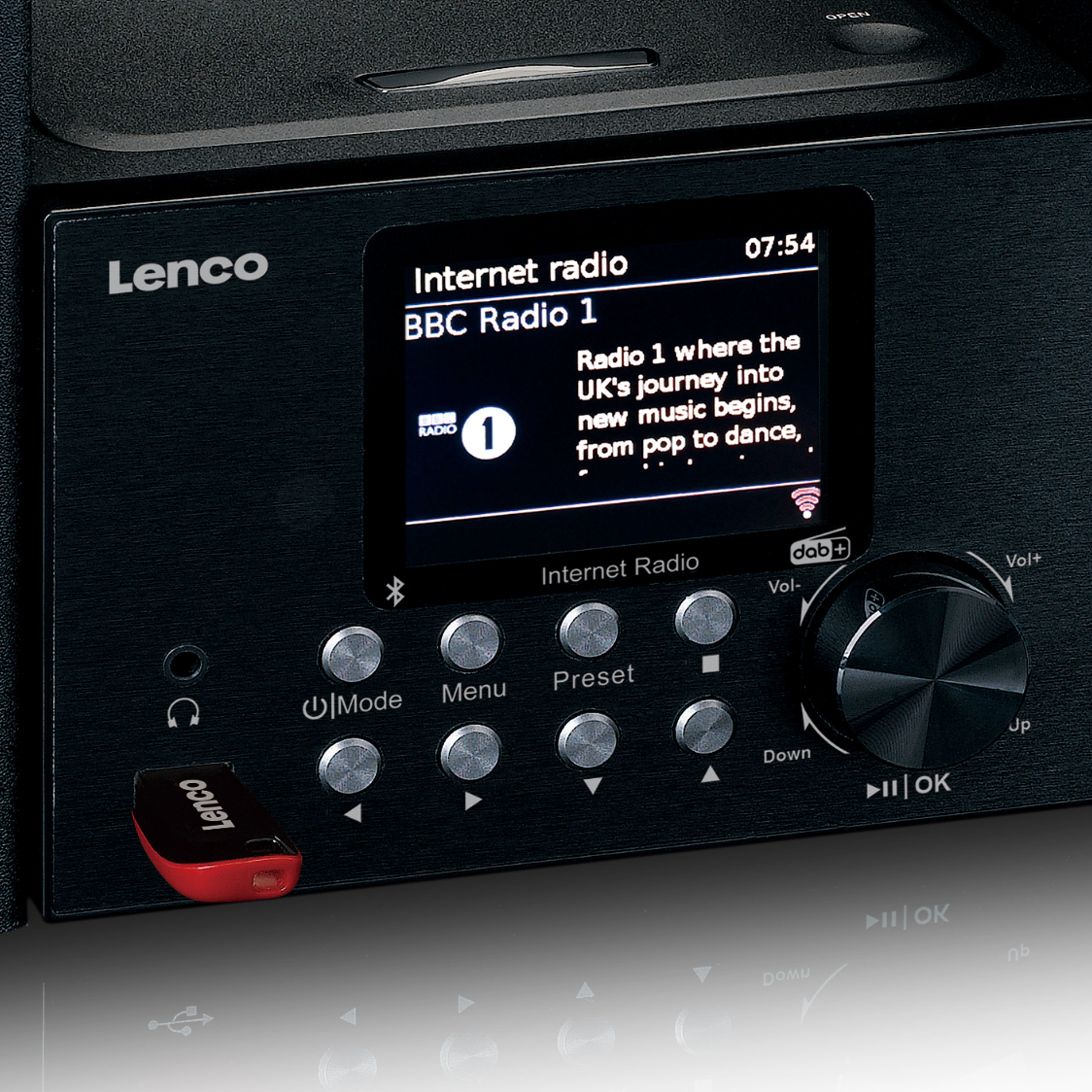 Micro-Set mit Internet/ DAB+ Radio Bluetooth® CD MP3 Schwarz