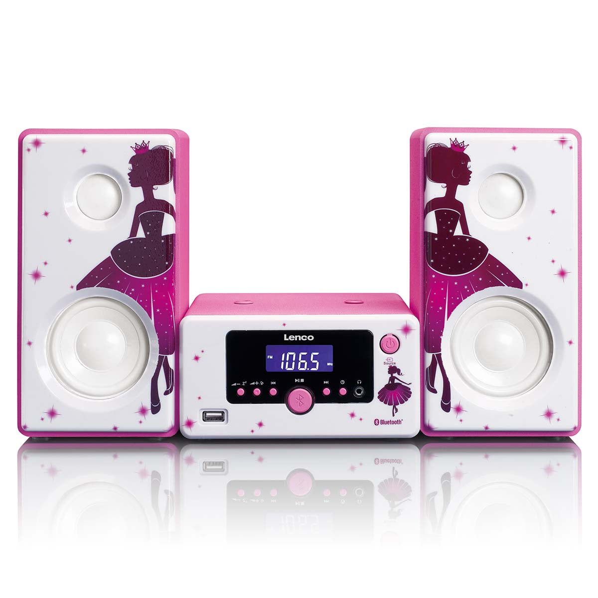 Micro set alarm clock Bluetooth® FM radio USB aux-in Princess