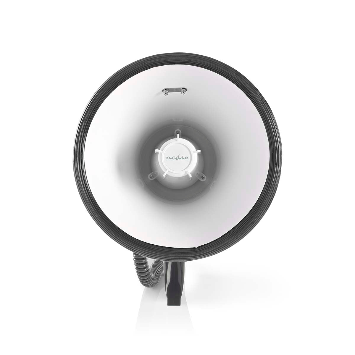 Megaphon | Maximale Reichweite: 1500 m | max. Lautstärke-Regler: 120 dB | Abnehmbares Mikrofon | Eingebaute Sirene | Aufnahmefunktion | USB Wiedergabe | Schulterriemen | Schwarz / Weiss