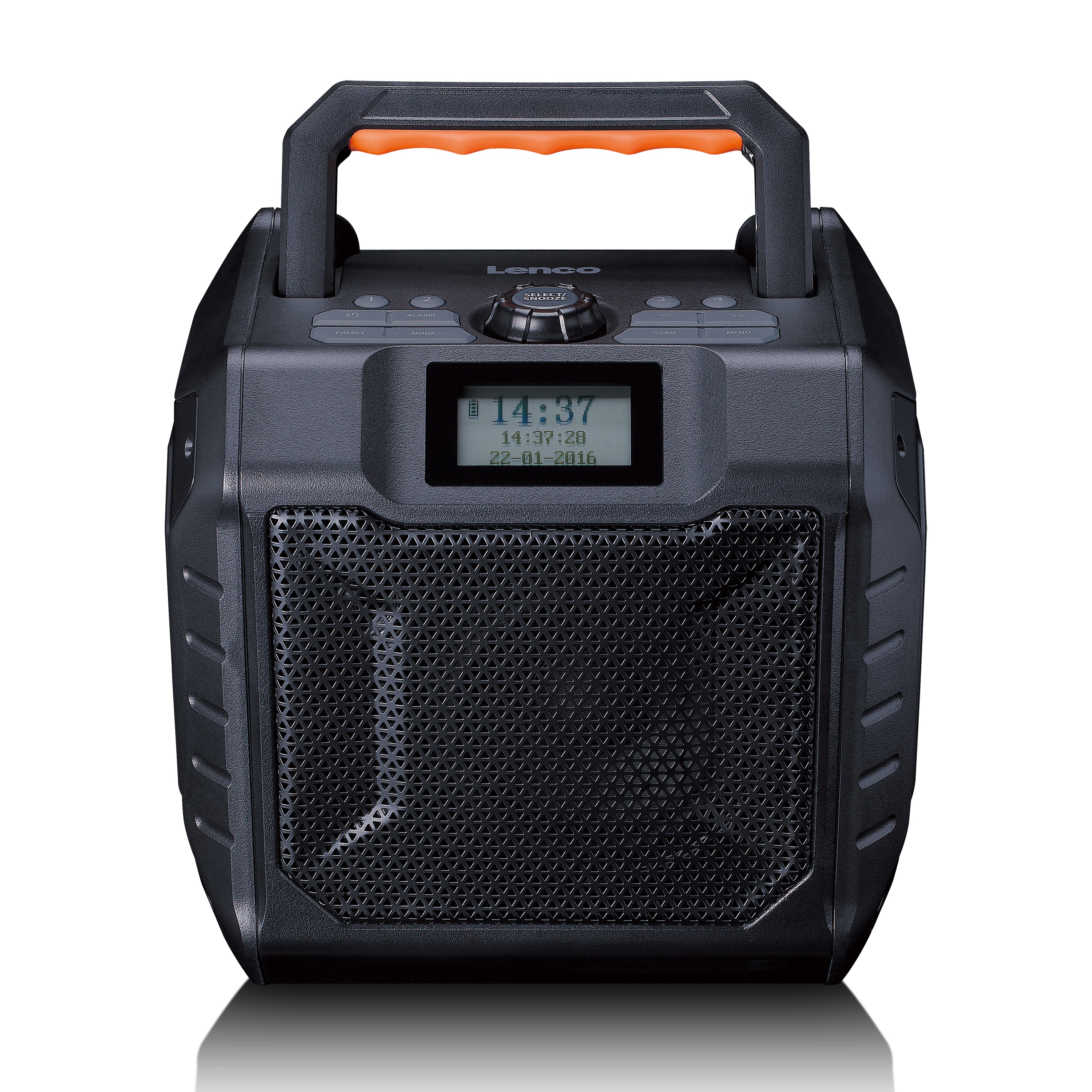 Leistungsstarkes tragbares DAB+/FM-Radio für den Außenbereich mit Bluetooth® IPX5 wasserdicht Grau