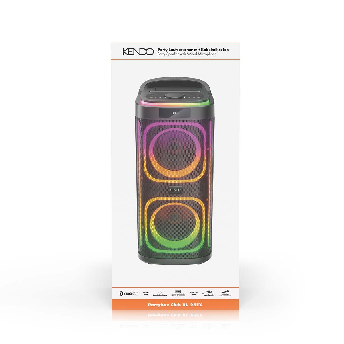 Partyspeaker with Bluetooth and lights