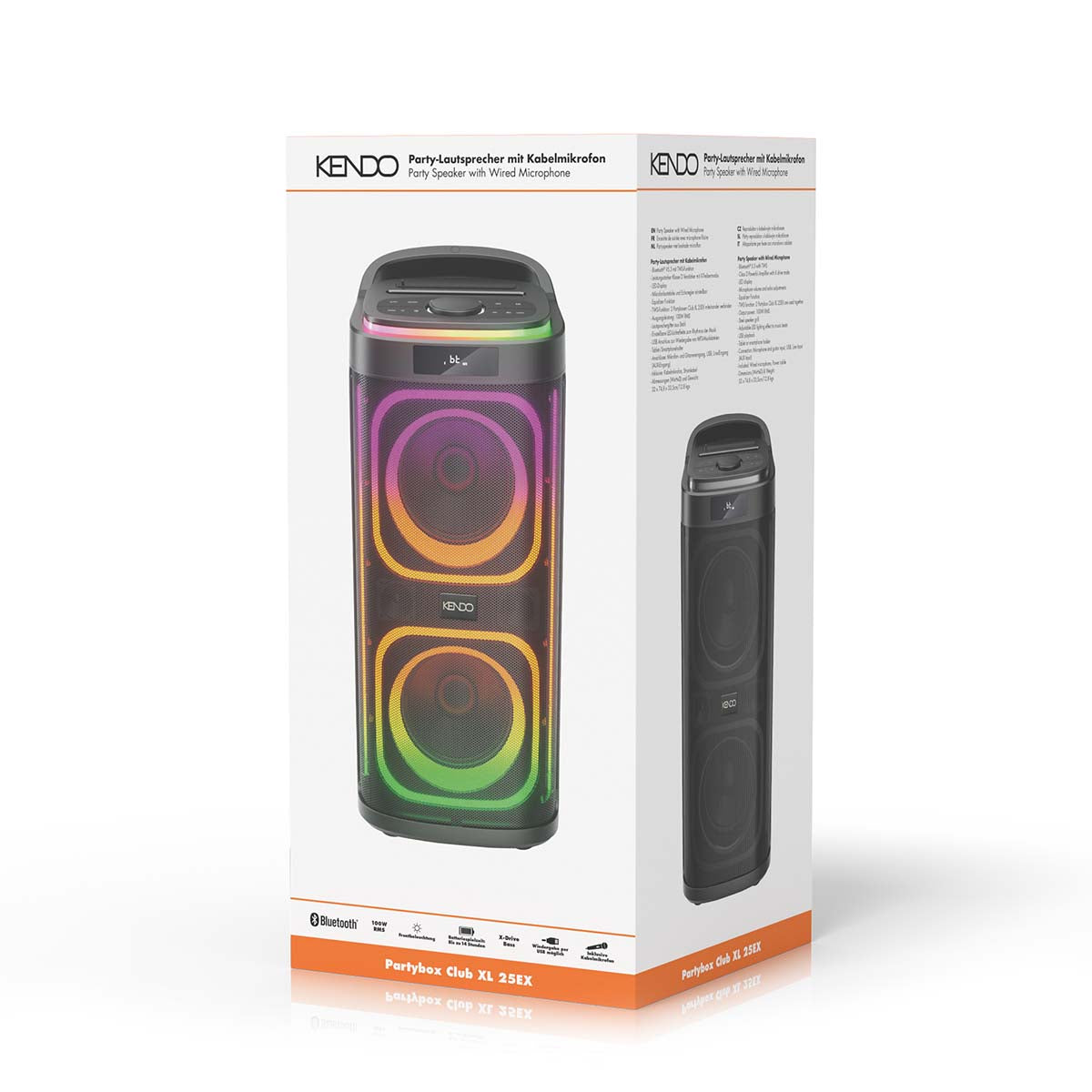 Partyspeaker with Bluetooth and lights