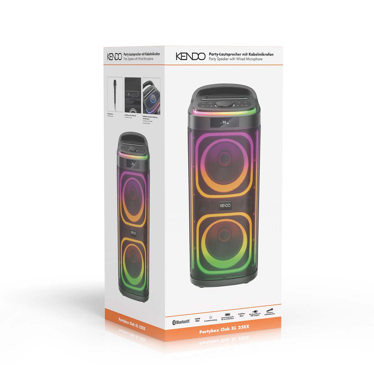 Partyspeaker with Bluetooth and lights