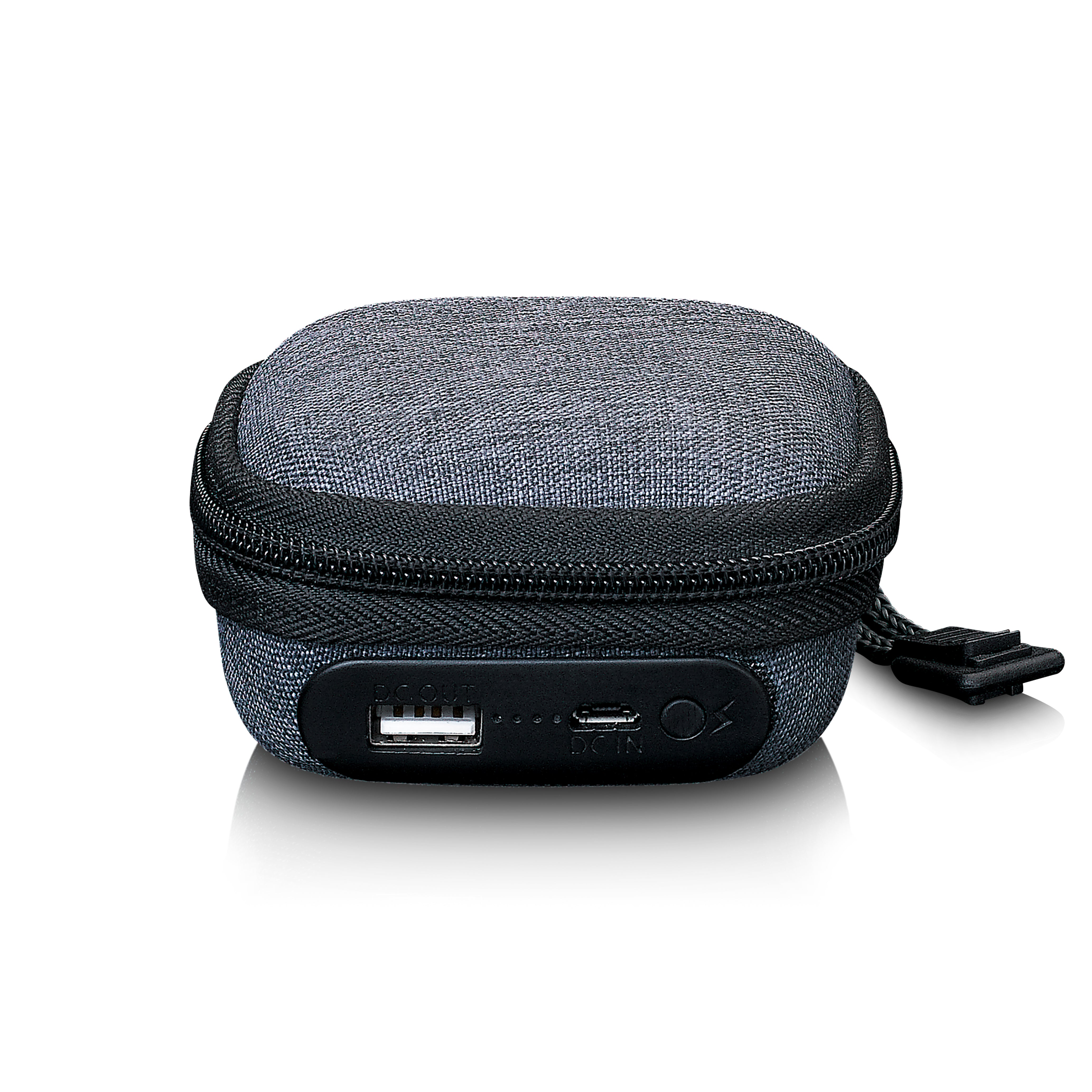 Tasche mit integrierter Powerbank Grau
