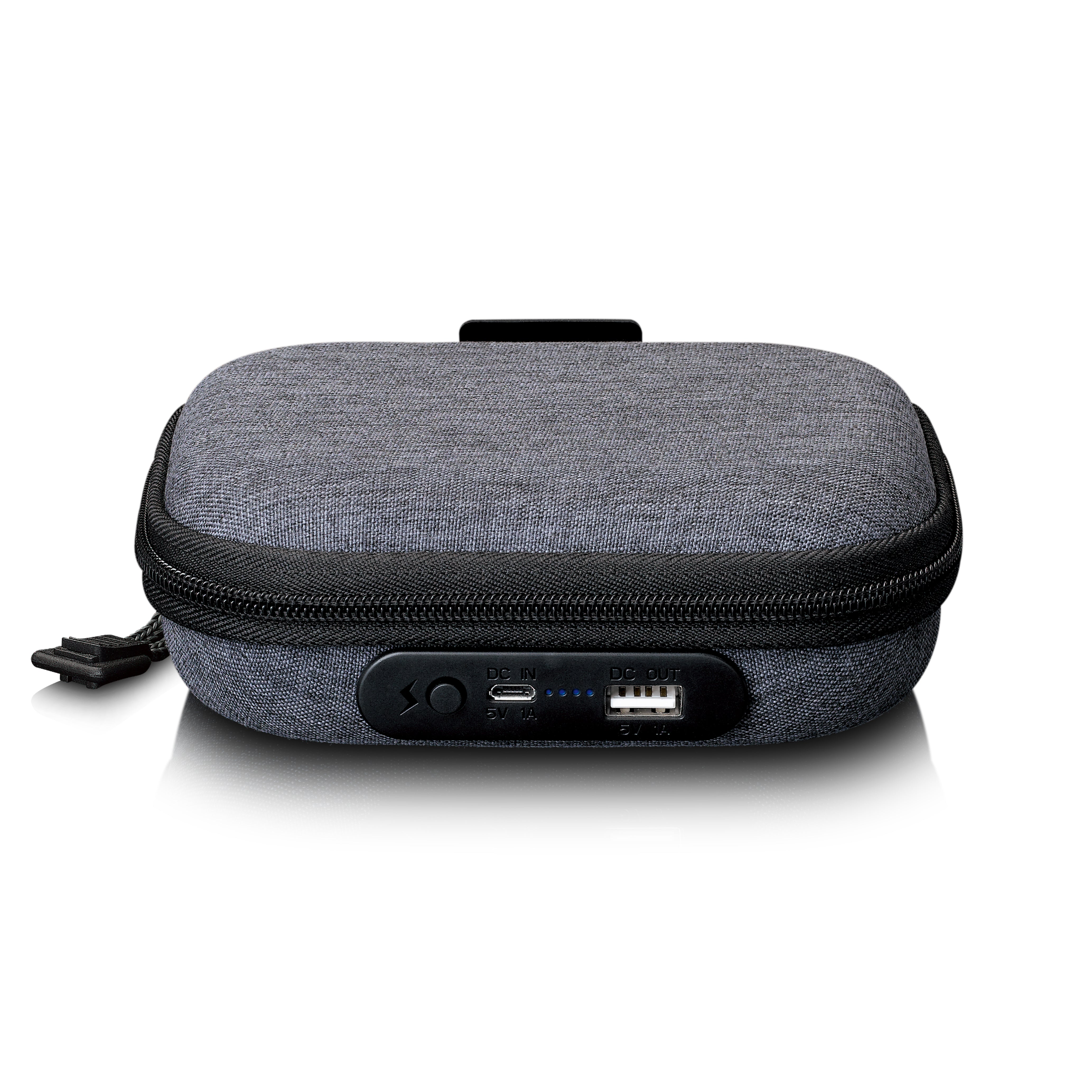 Tasche mit integrierter Powerbank Grau