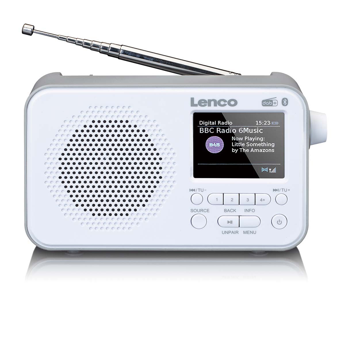 Tragbares DAB+ FM-Radio mit Bluetooth® 2,4" TFT-Display Weiß