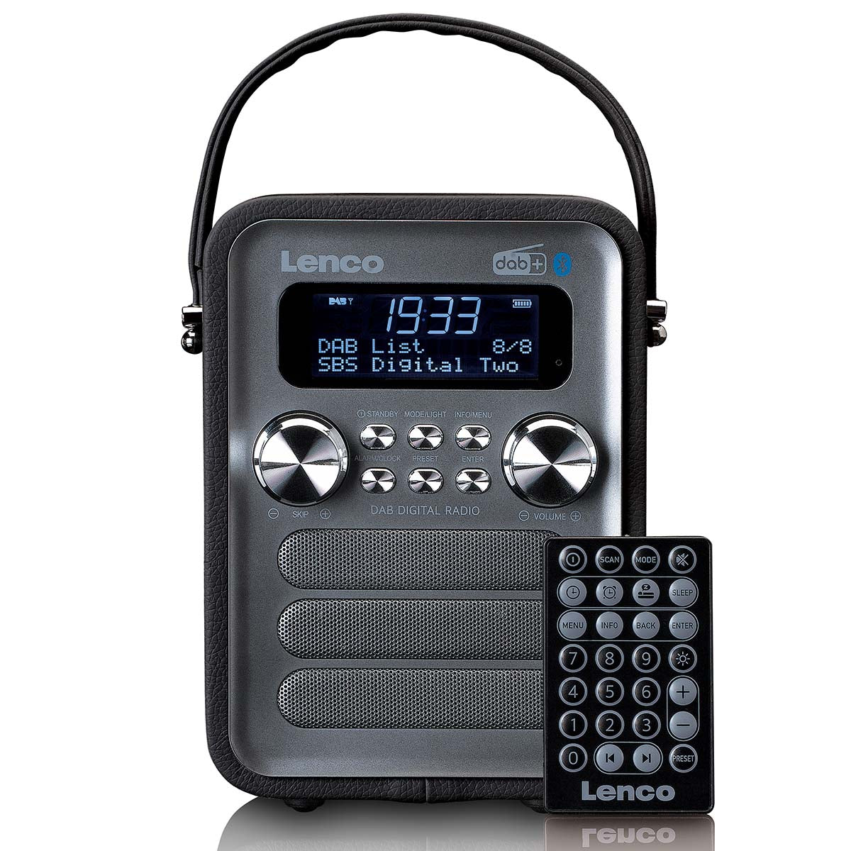 Tragbares DAB+ FM Radio mit Bluetooth® und AUX-Eingang, wiederaufladbare Batterie Schwarz