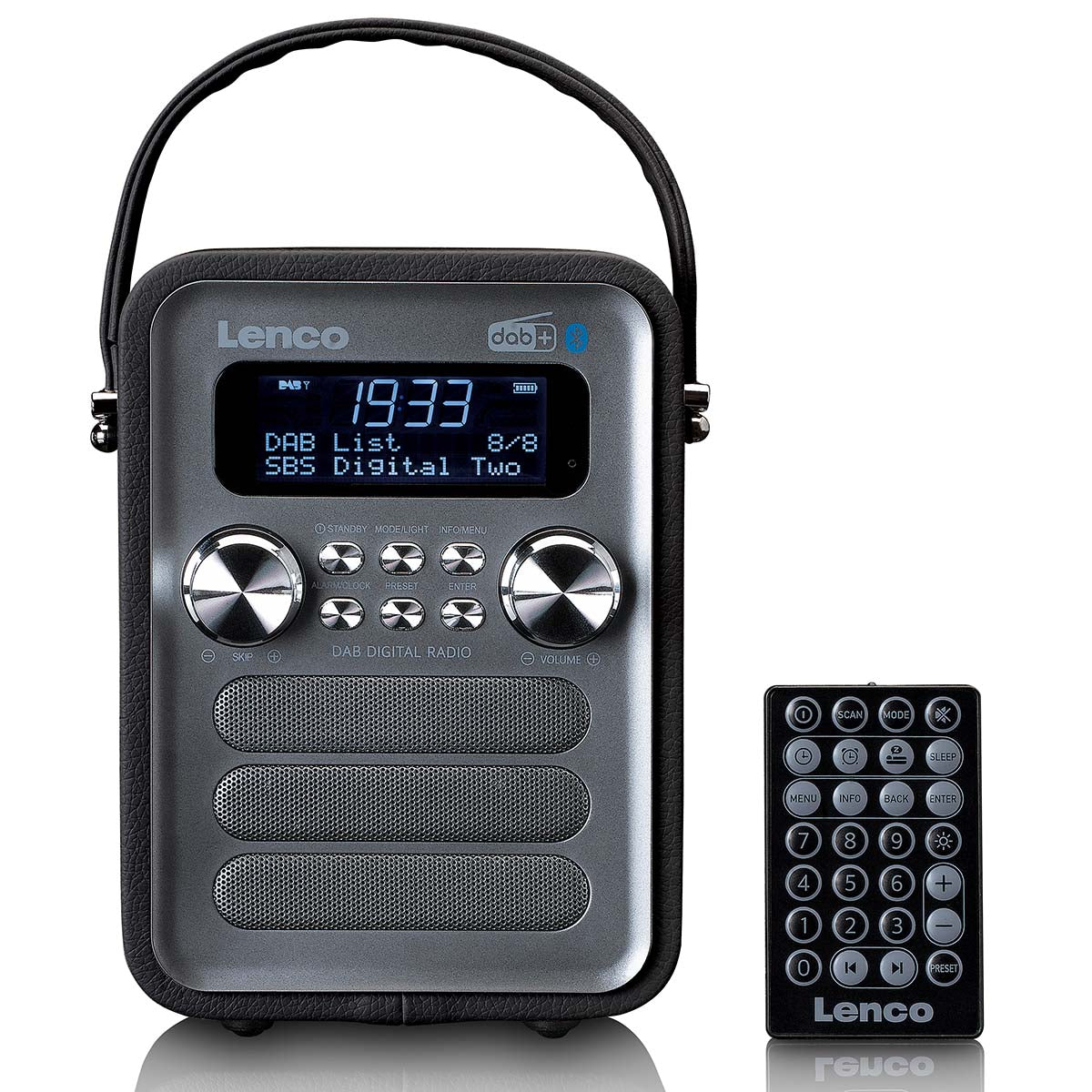 Tragbares DAB+ FM Radio mit Bluetooth® und AUX-Eingang, wiederaufladbare Batterie Schwarz