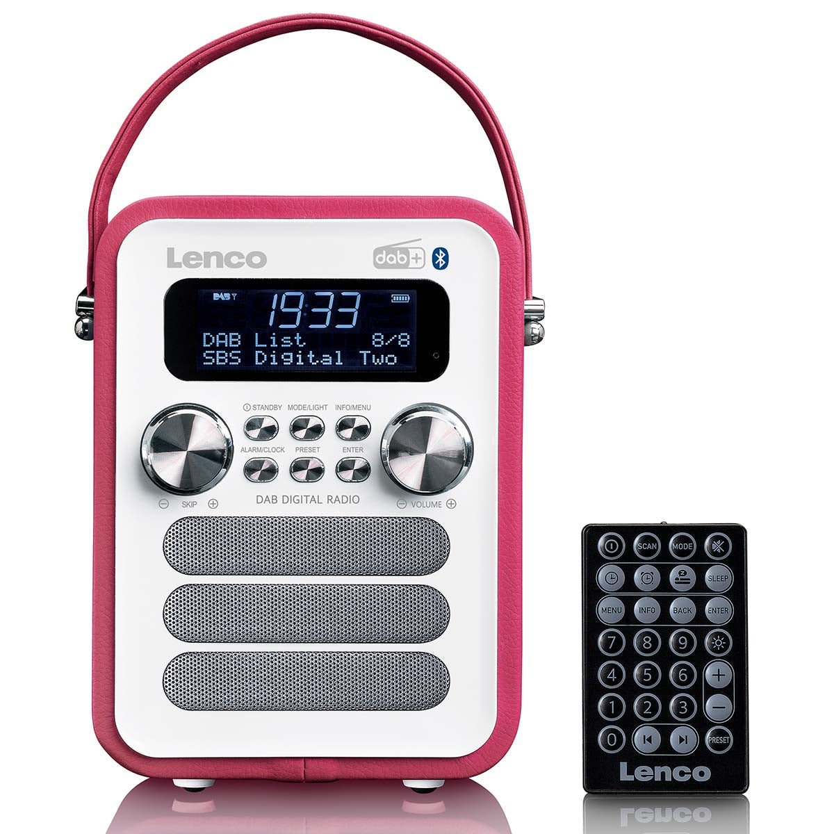 Tragbares DAB+ FM Radio mit Bluetooth® und AUX-Eingang, wiederaufladbare Batterie Weiß