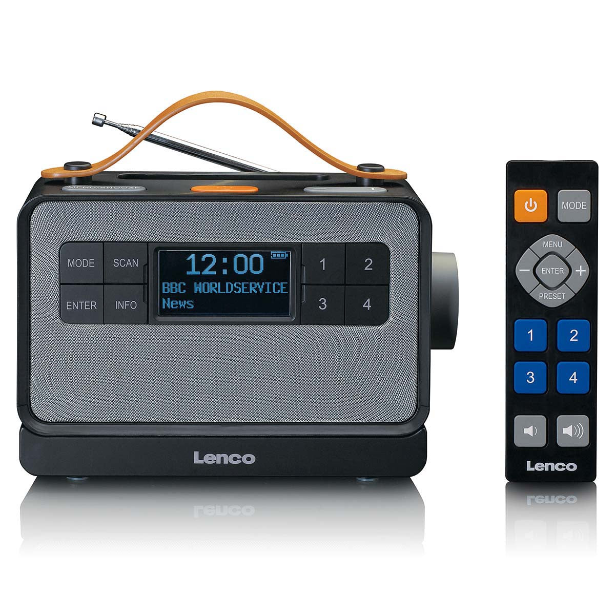 Tragbares FM/DAB+ Radio mit großen Tasten und "Easy Mode"-Funktion Schwarz