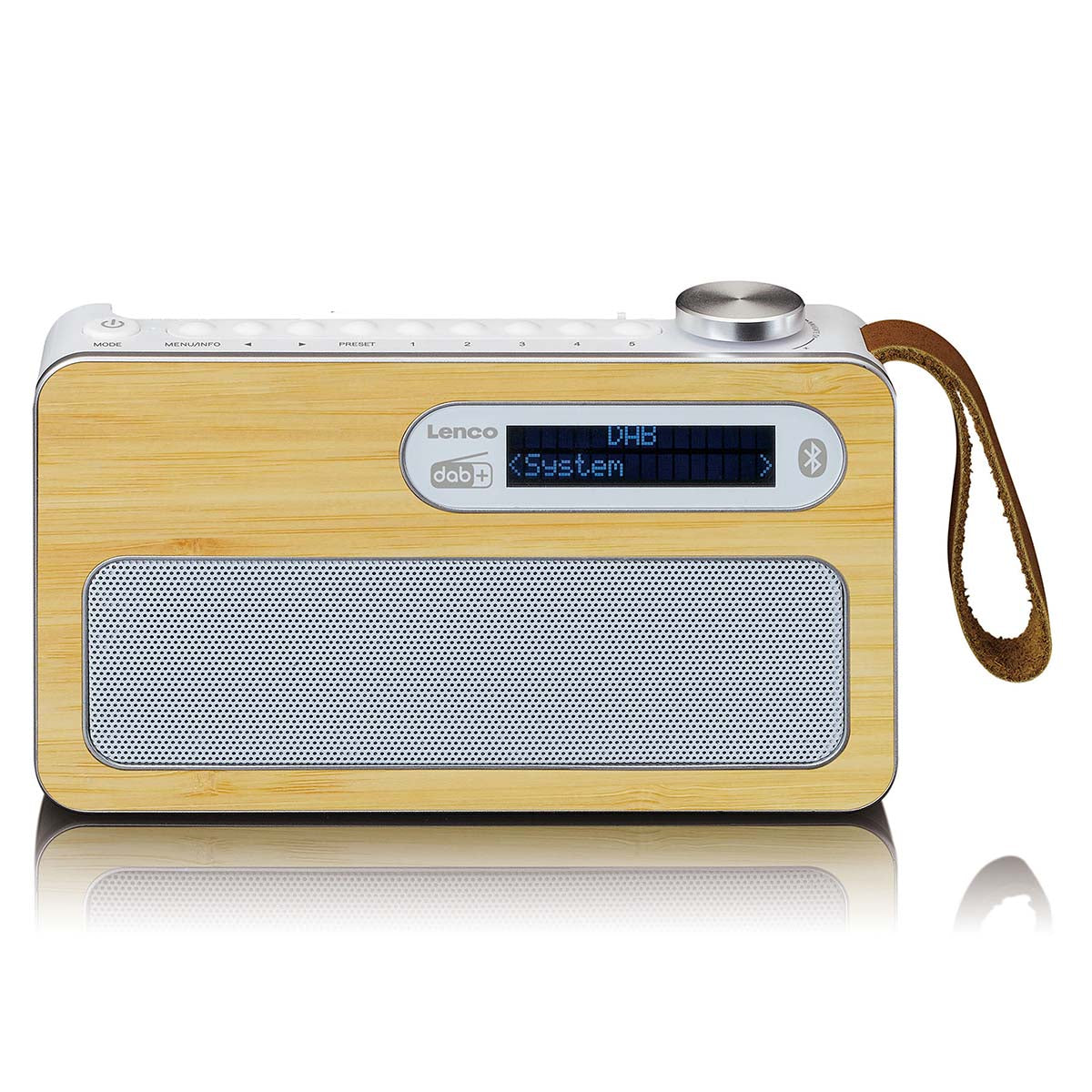 Tragbares DAB+/ FM-Radio mit Bluetooth® Bamboo Weiß