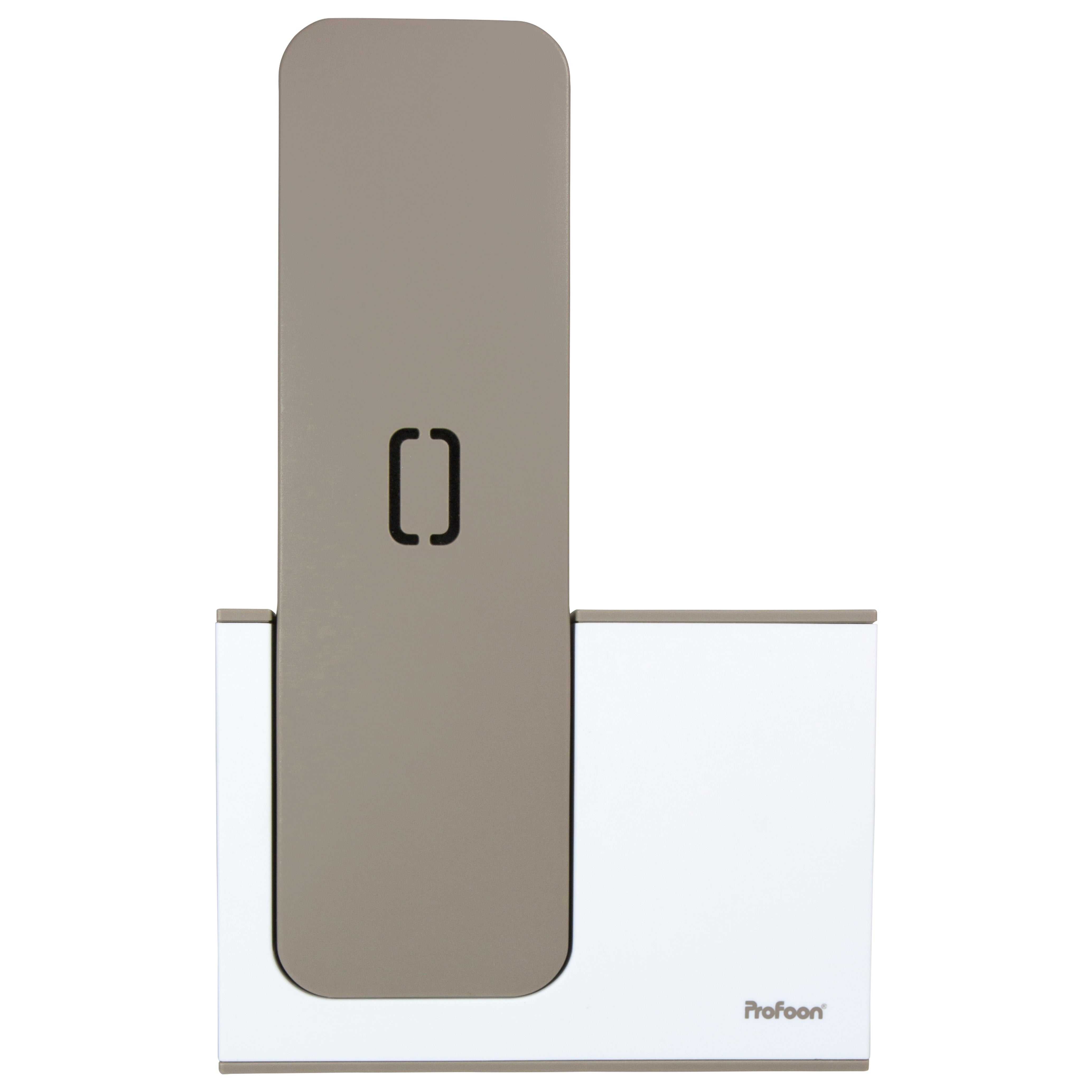 Schnurloses Telefon mit 1 Hörer Weiß / Taupe