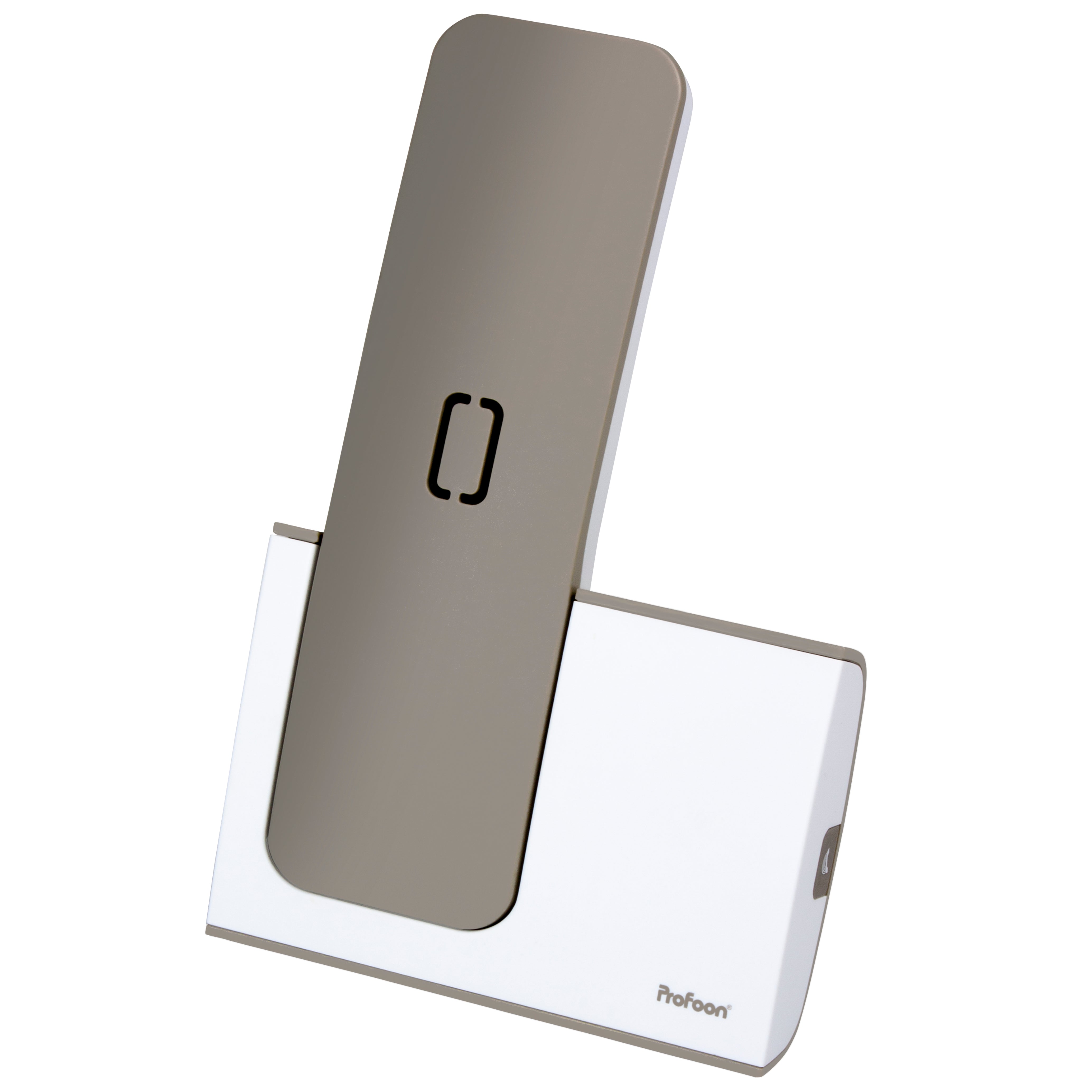 Schnurloses Telefon mit 1 Hörer Weiß / Taupe