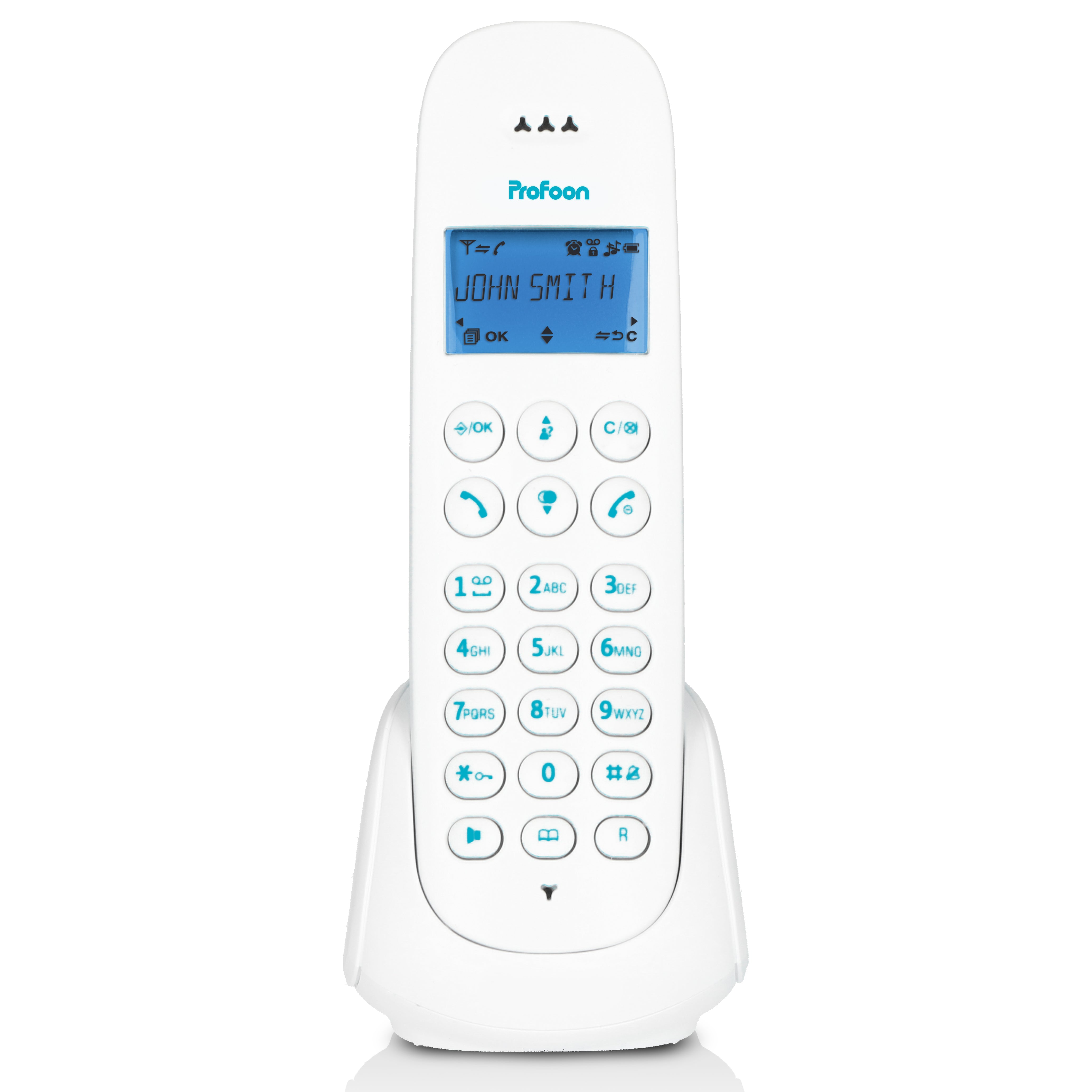 Schnurloses Telefon mit 1 Hörer Blau