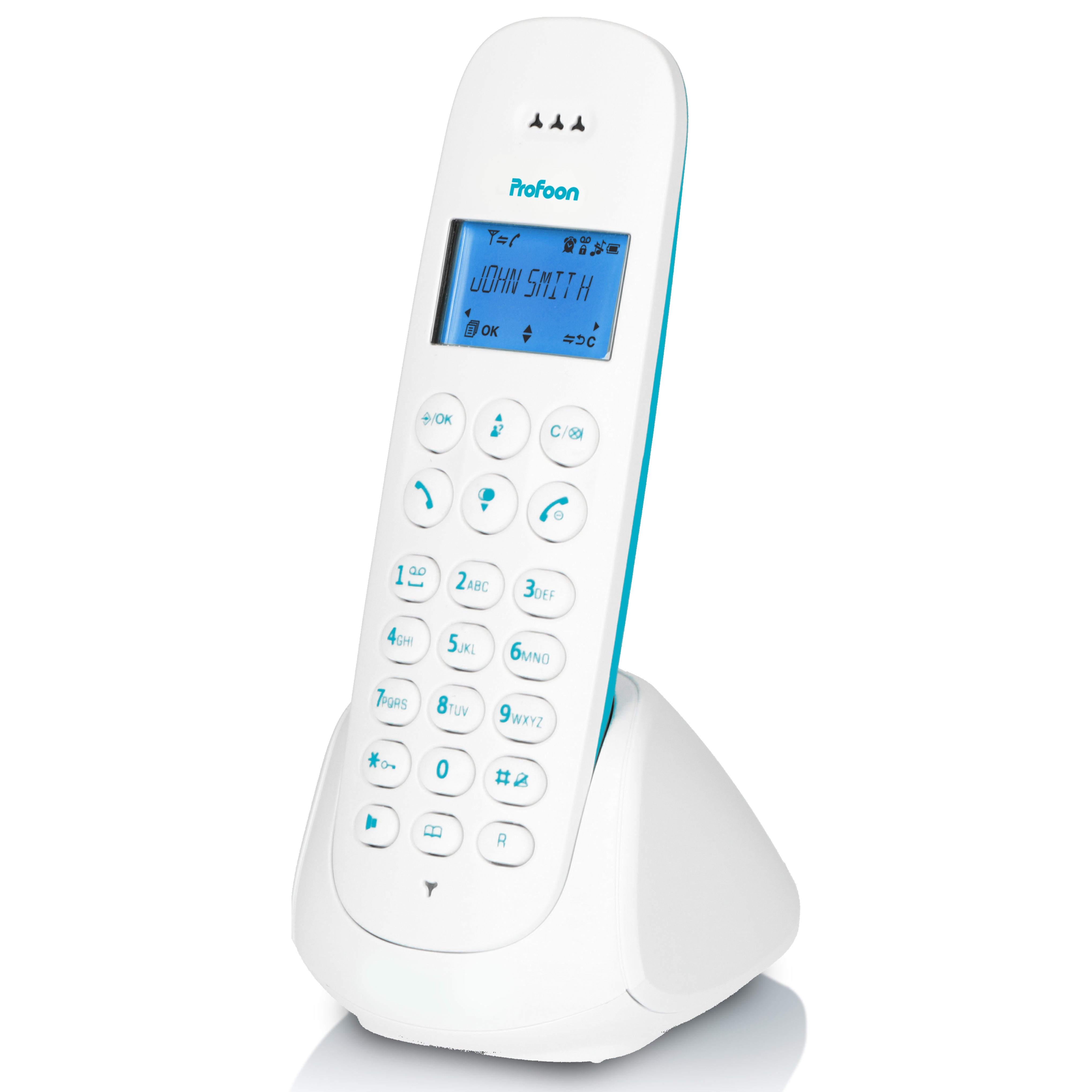 Schnurloses Telefon mit 1 Hörer Blau