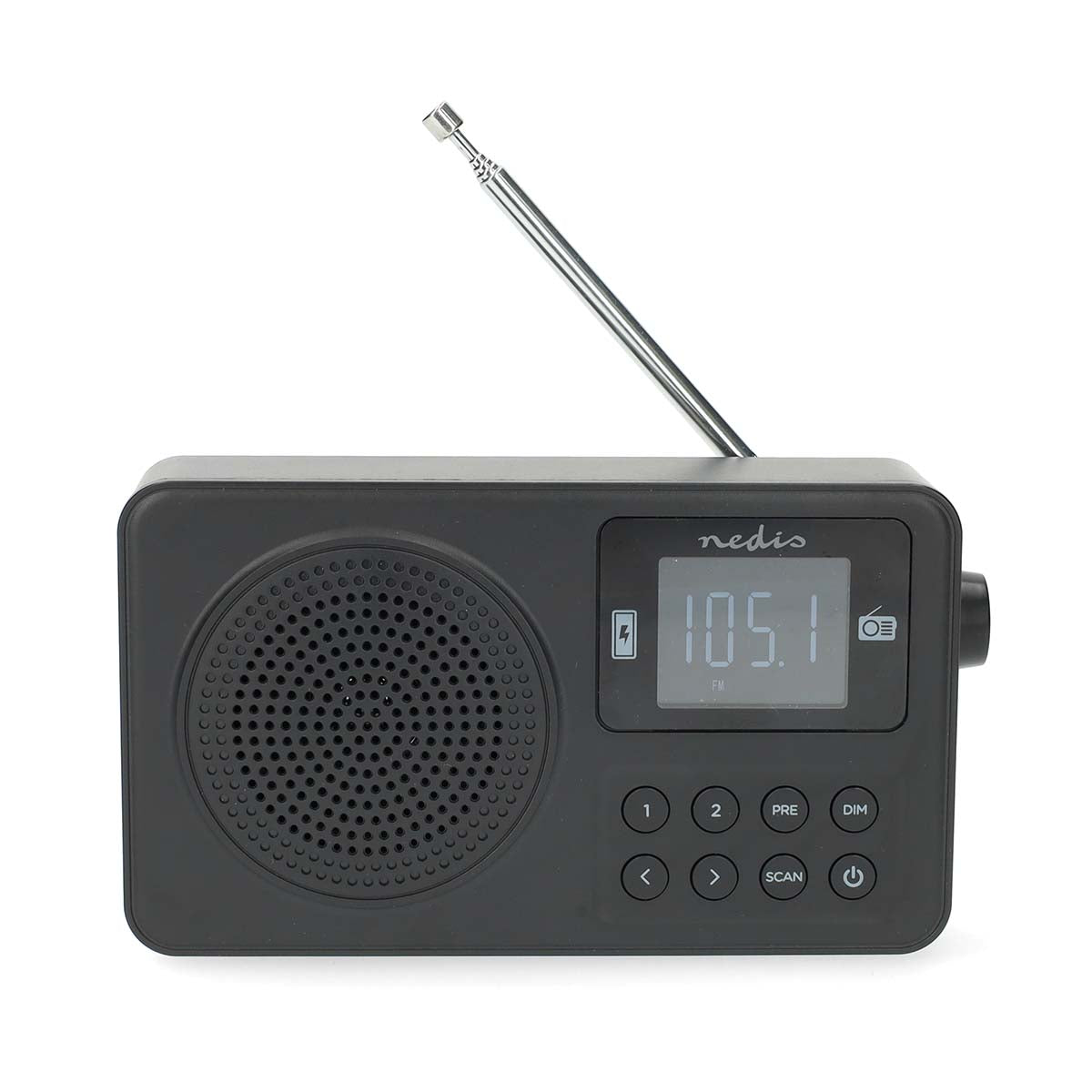 FM-Radio | Tragbare Ausführung | FM | Akkubetrieben / Stromversorgung über USB | Digital | 2 W | Monitorgröße: 1.77 " | Scharz-weiß Monitor | Bluetooth® | Kopfhörerausgang | Wecker | Schwarz