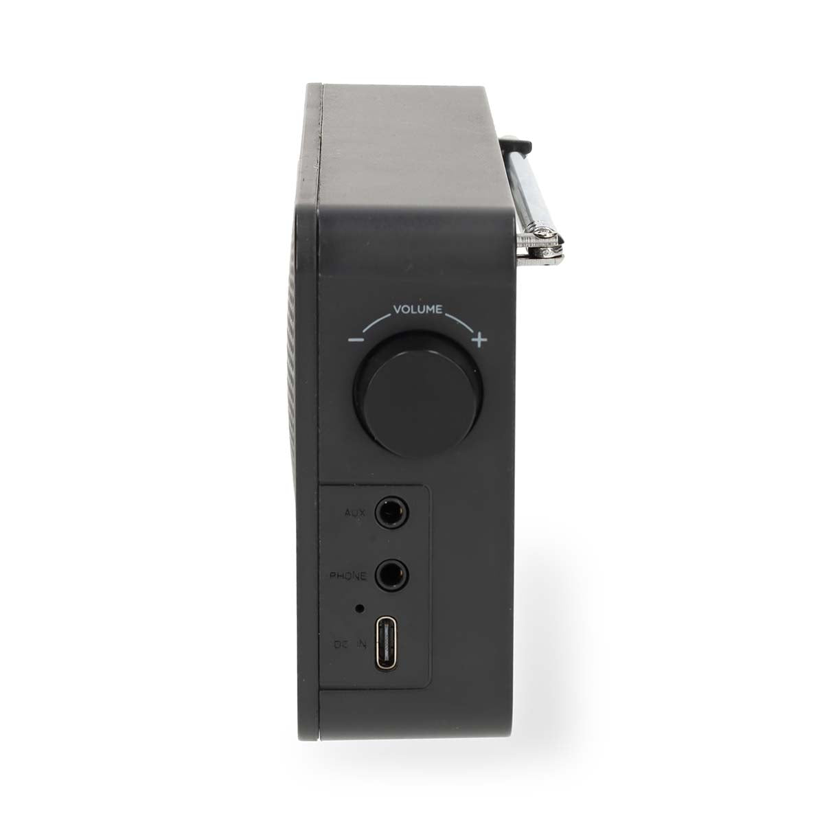FM-Radio | Tragbare Ausführung | FM | Akkubetrieben / Stromversorgung über USB | Digital | 2 W | Monitorgröße: 1.77 " | Scharz-weiß Monitor | Bluetooth® | Kopfhörerausgang | Wecker | Schwarz