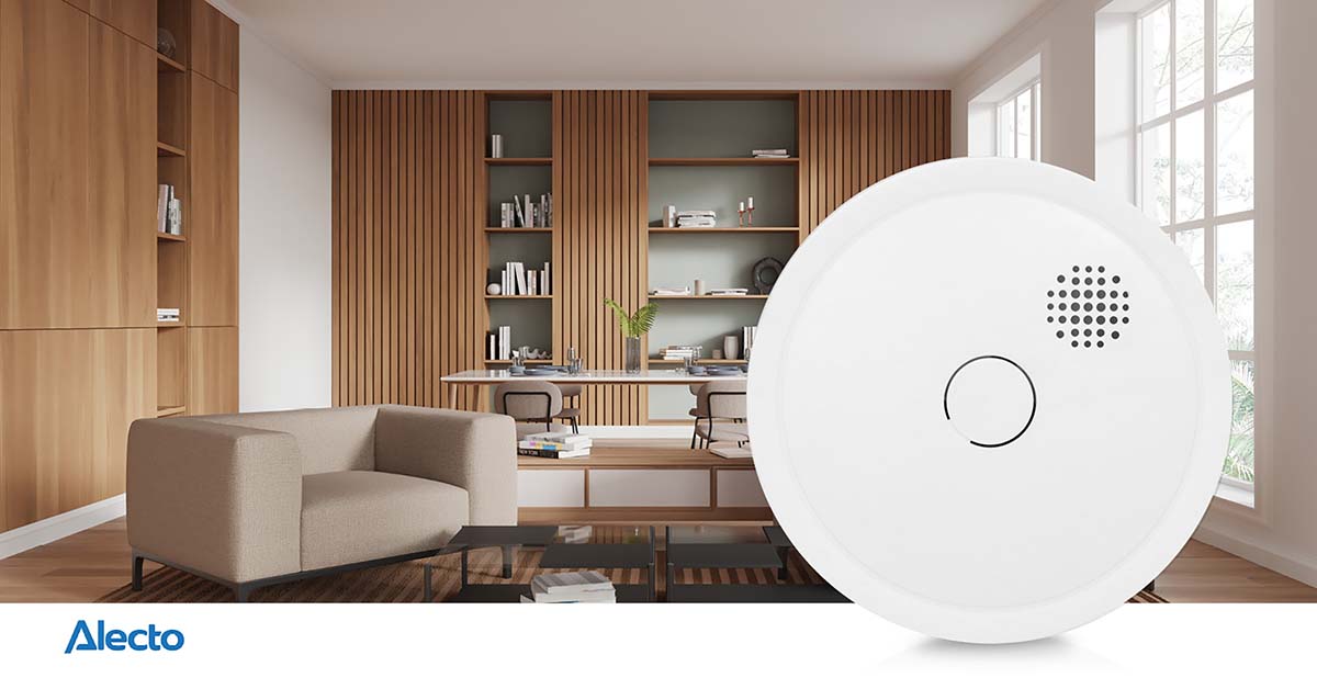 Drahtlos anschließbarer Rauchmelder 10 Jahre Weiß