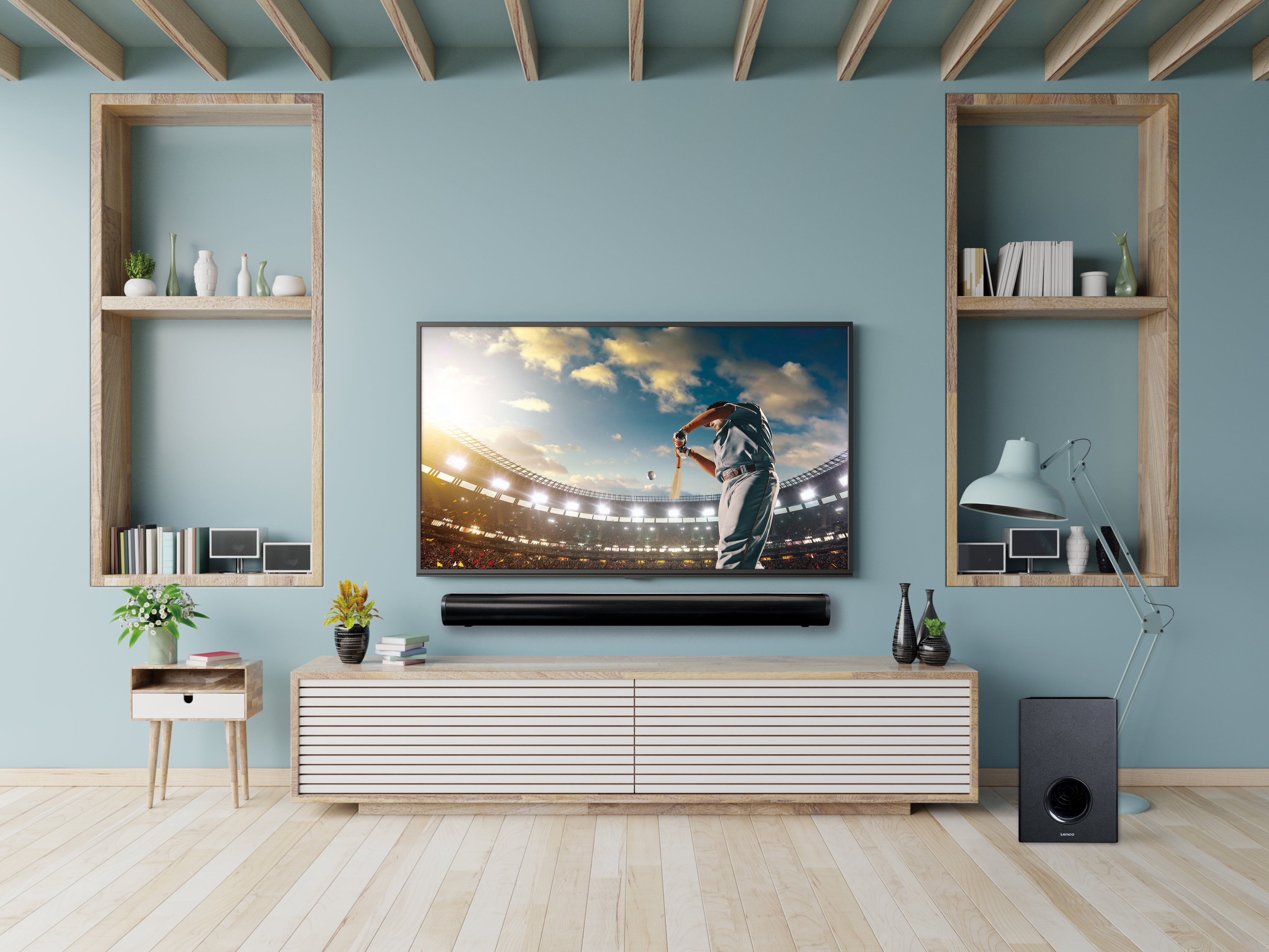 Bluetooth®-Soundbar mit kabellosem Subwoofer Schwarz