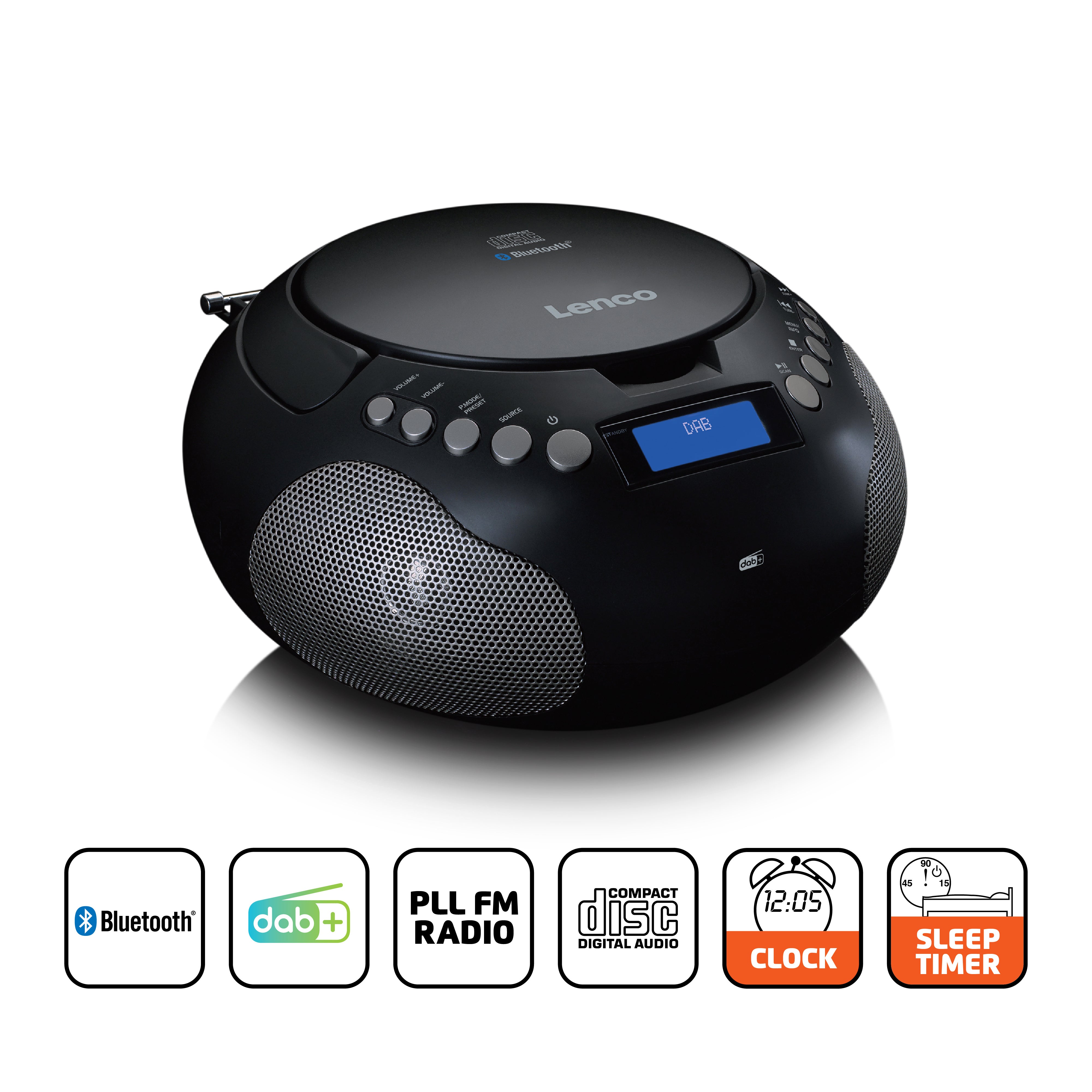 Boombox mit DAB+/ FM-Radio und Bluetooth® Schwarz