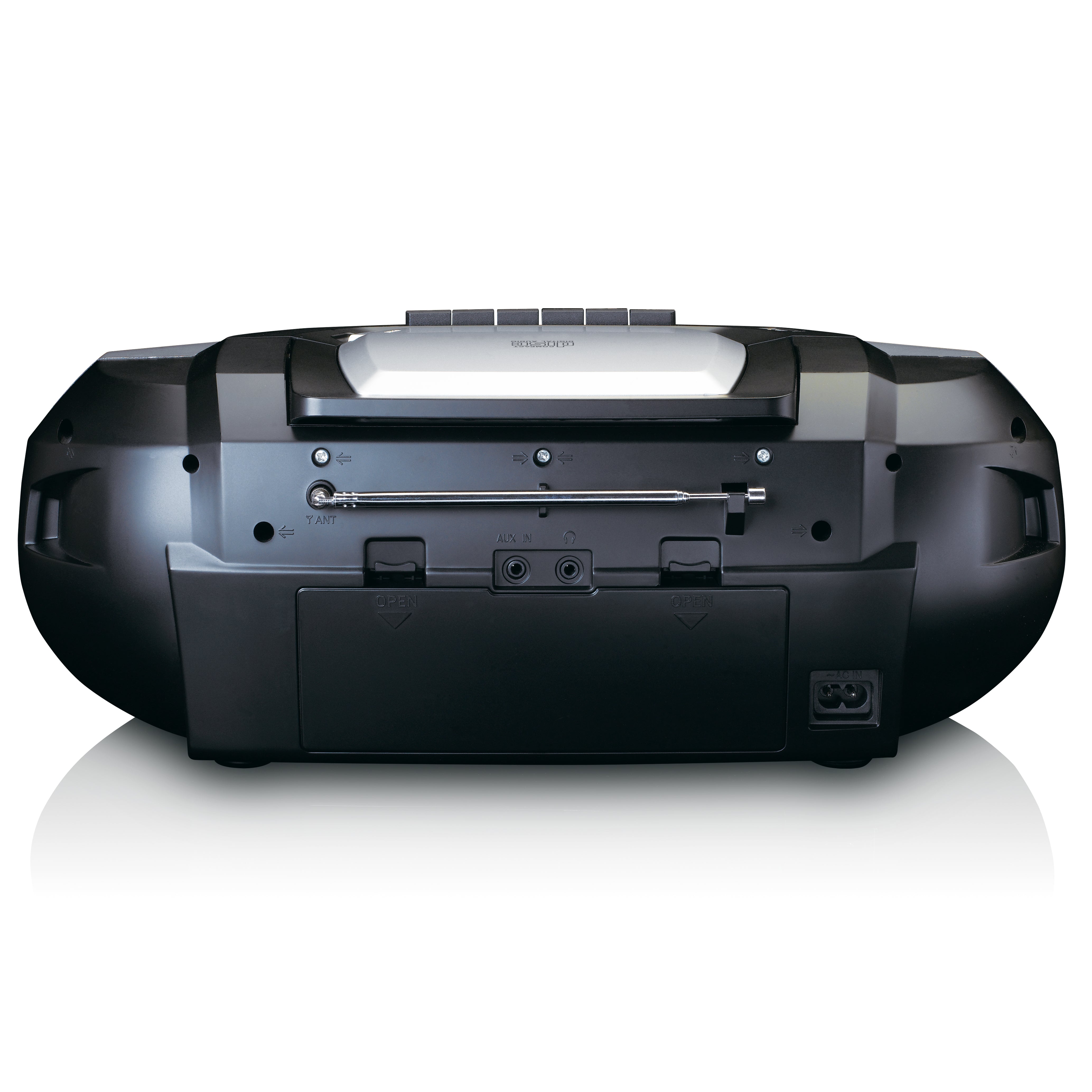 Tragbare Boombox mit DAB+/FM-Radio, Bluetooth®, CD, Kassettenrecorder und USB-Player Silber
