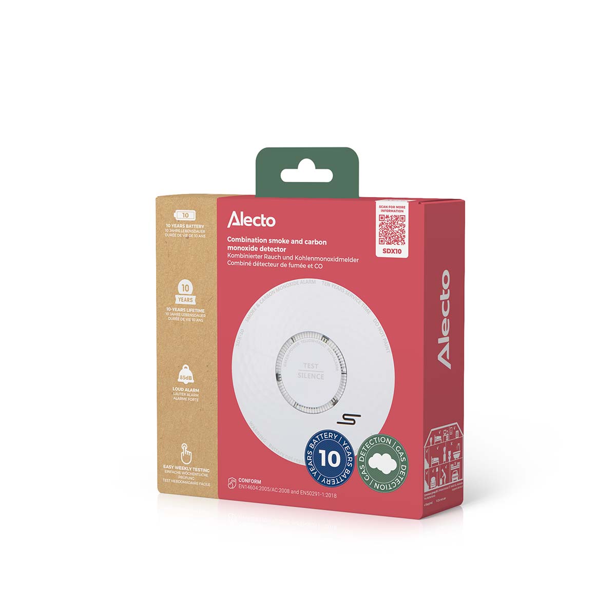 Rauch- und Kohlenmonoxidalarm-Paket Weiß