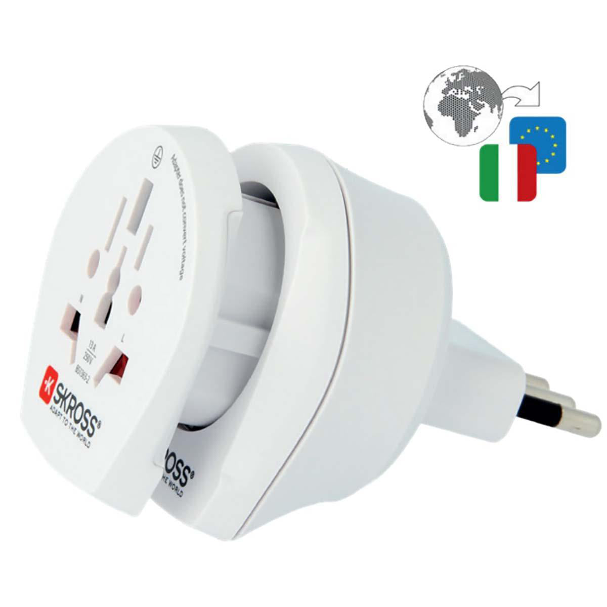 Reise-Adapter Reiseadapter Combo - World für Italien mit Schutzkontakt